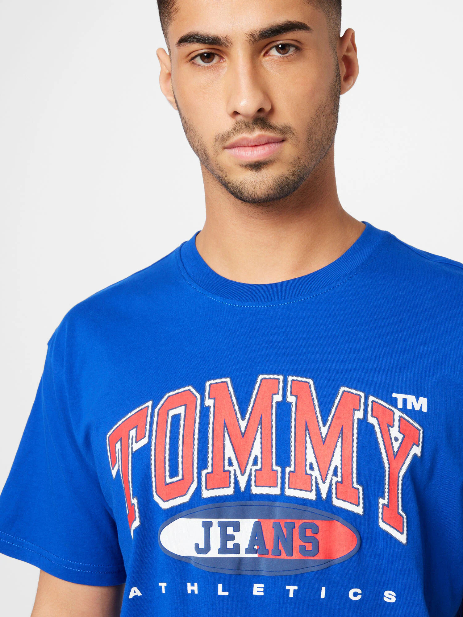 Tommy Jeans Tricou 'Essential' albastru / roșu / alb - Pled.ro