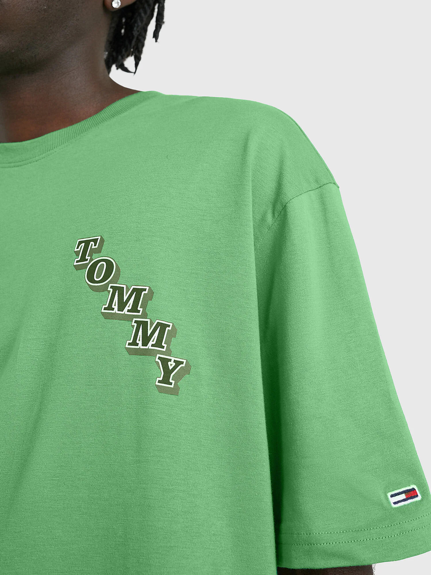 Tommy Jeans Tricou albastru / verde / roșu / alb - Pled.ro