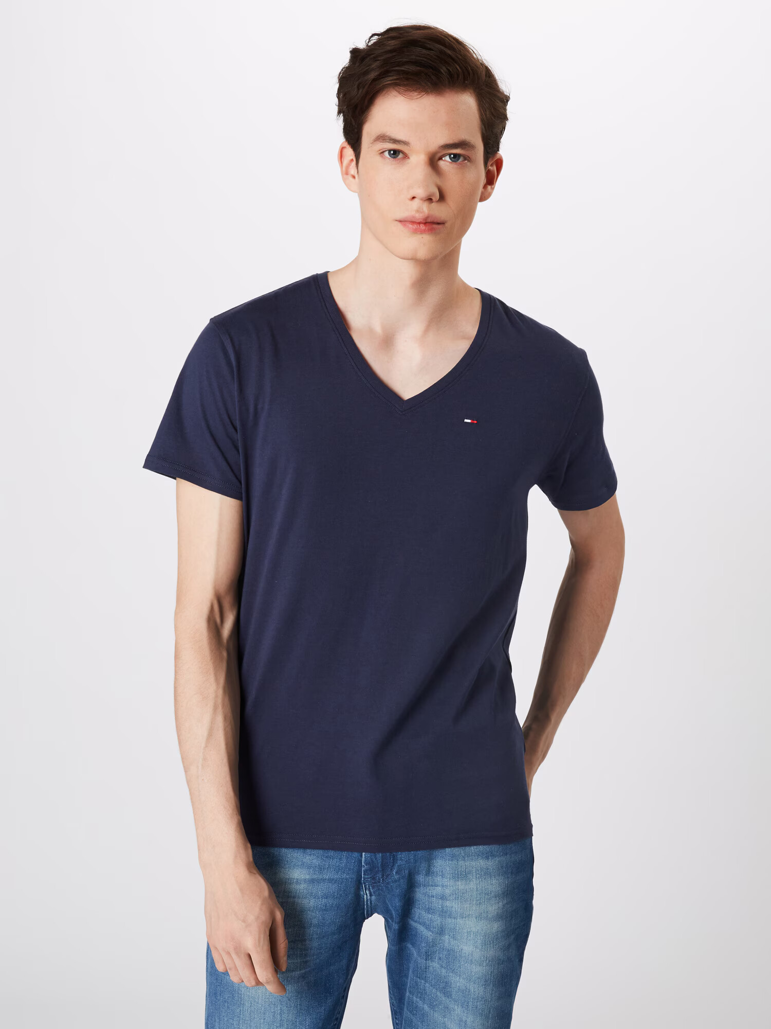 Tommy Jeans Tricou bleumarin / roșu / alb - Pled.ro