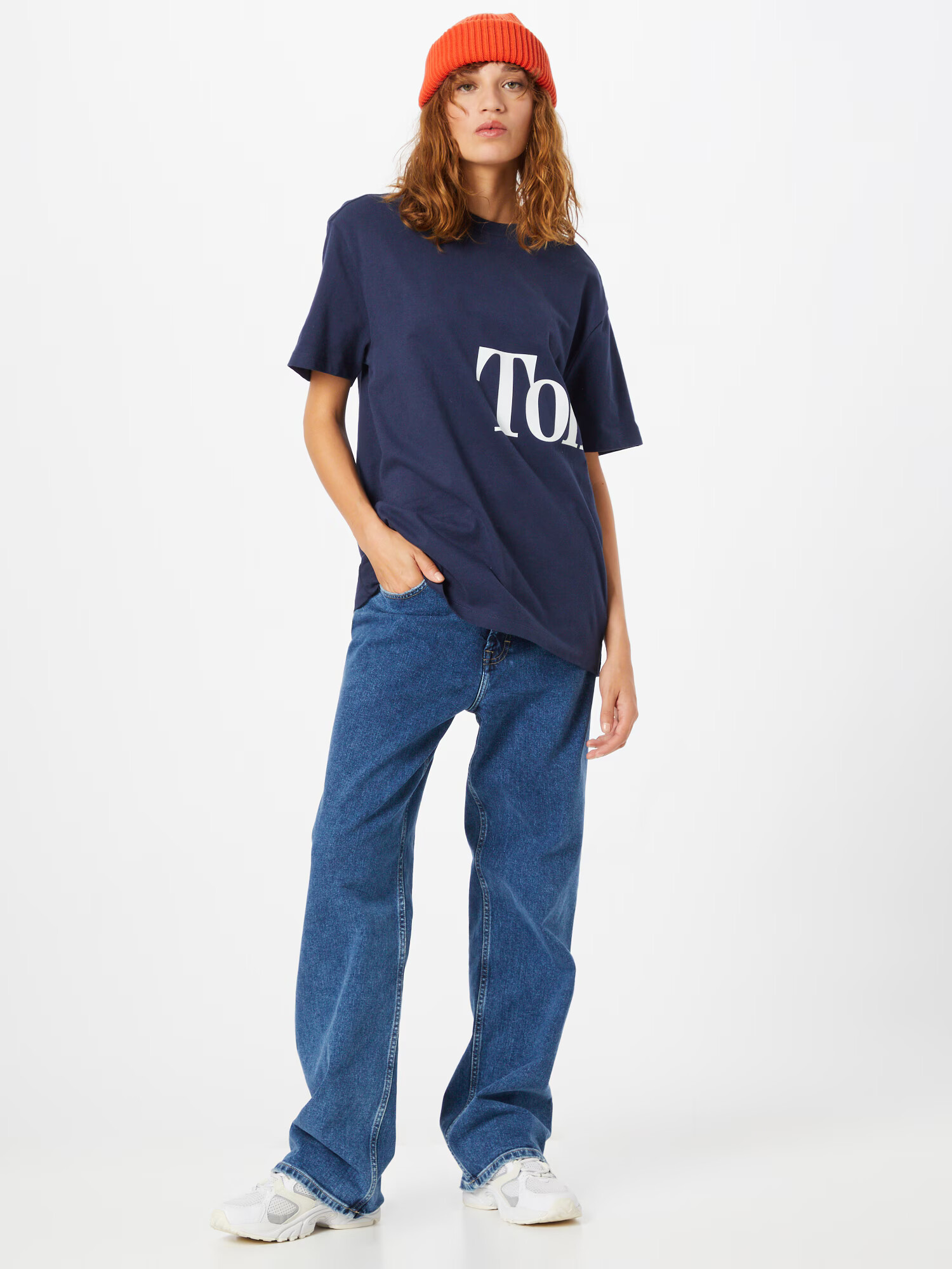 Tommy Jeans Tricou bleumarin / alb - Pled.ro