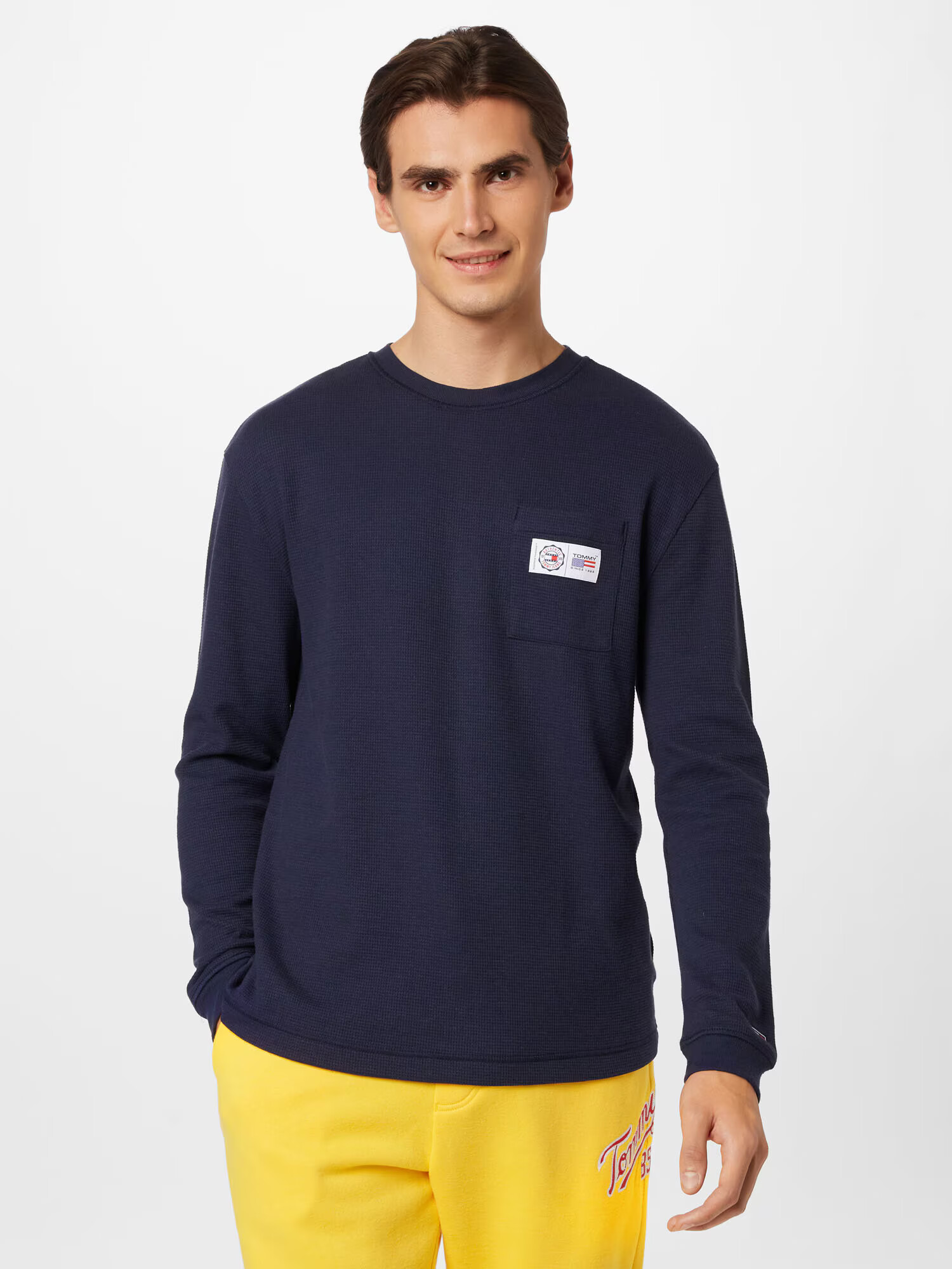 Tommy Jeans Tricou bleumarin / alb - Pled.ro