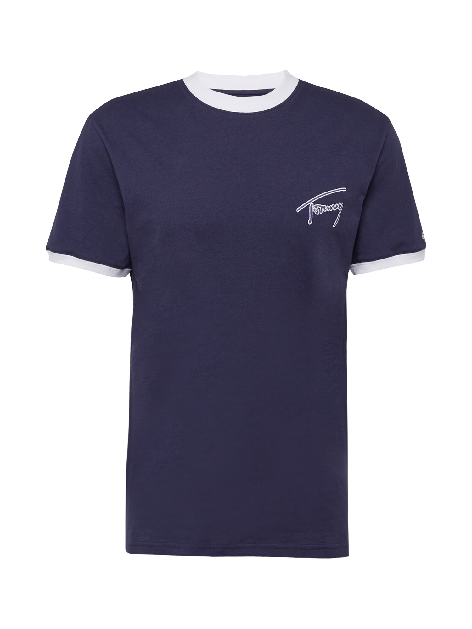 Tommy Jeans Tricou bleumarin / alb murdar - Pled.ro