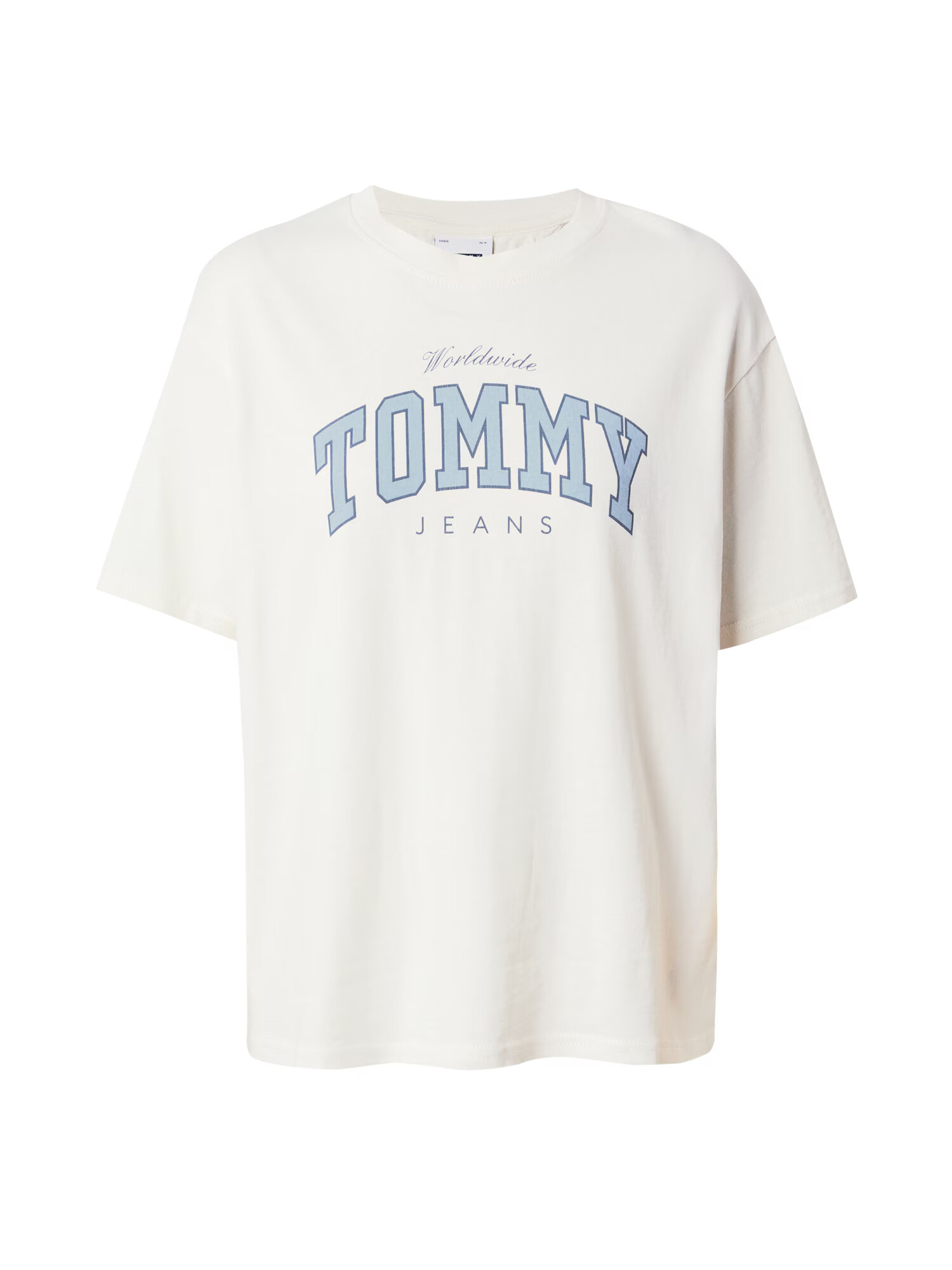 Tommy Jeans Tricou bleumarin / albastru fumuriu / alb - Pled.ro