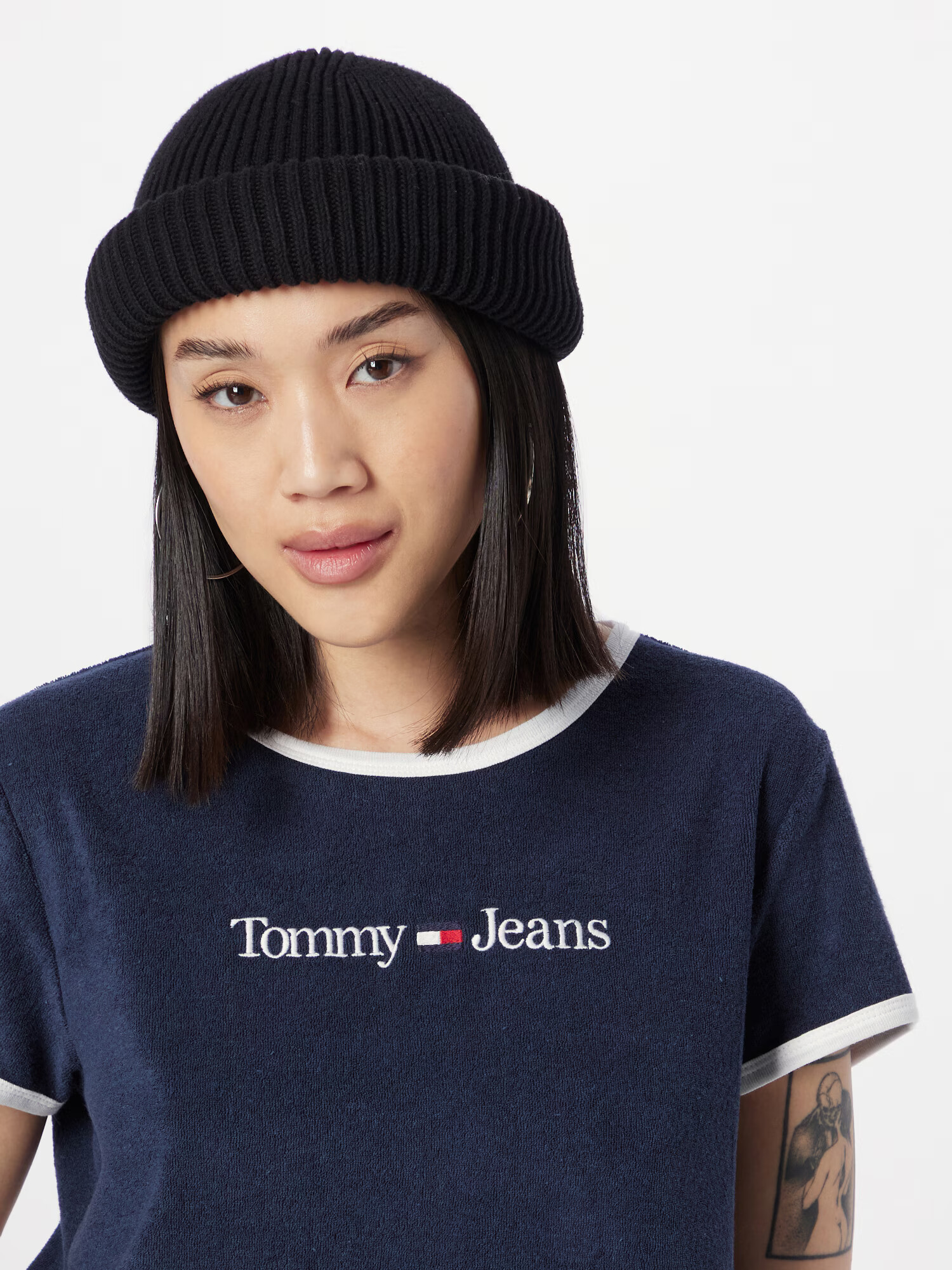 Tommy Jeans Tricou bleumarin / roșu / alb - Pled.ro