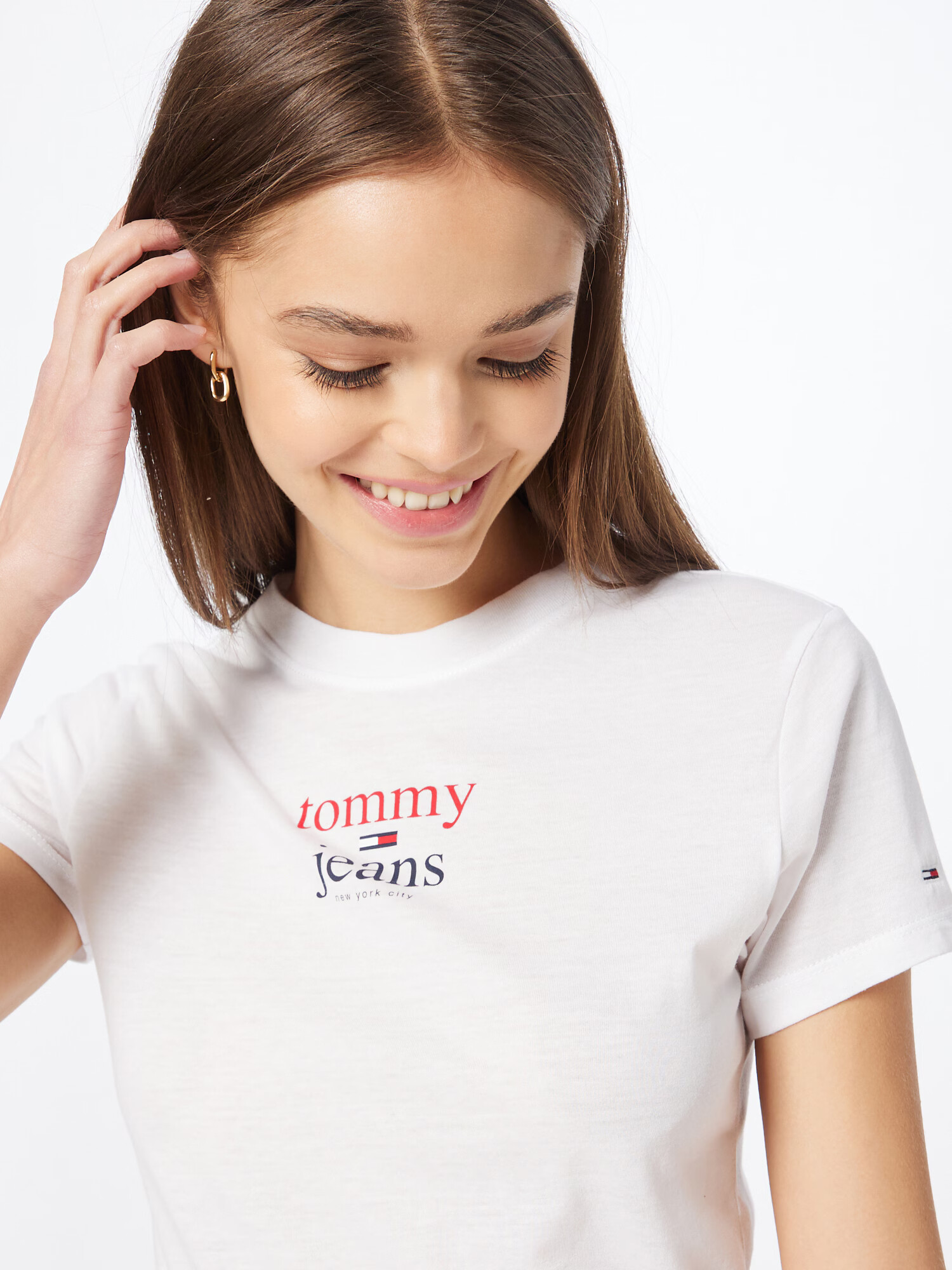 Tommy Jeans Tricou bleumarin / roșu / alb - Pled.ro