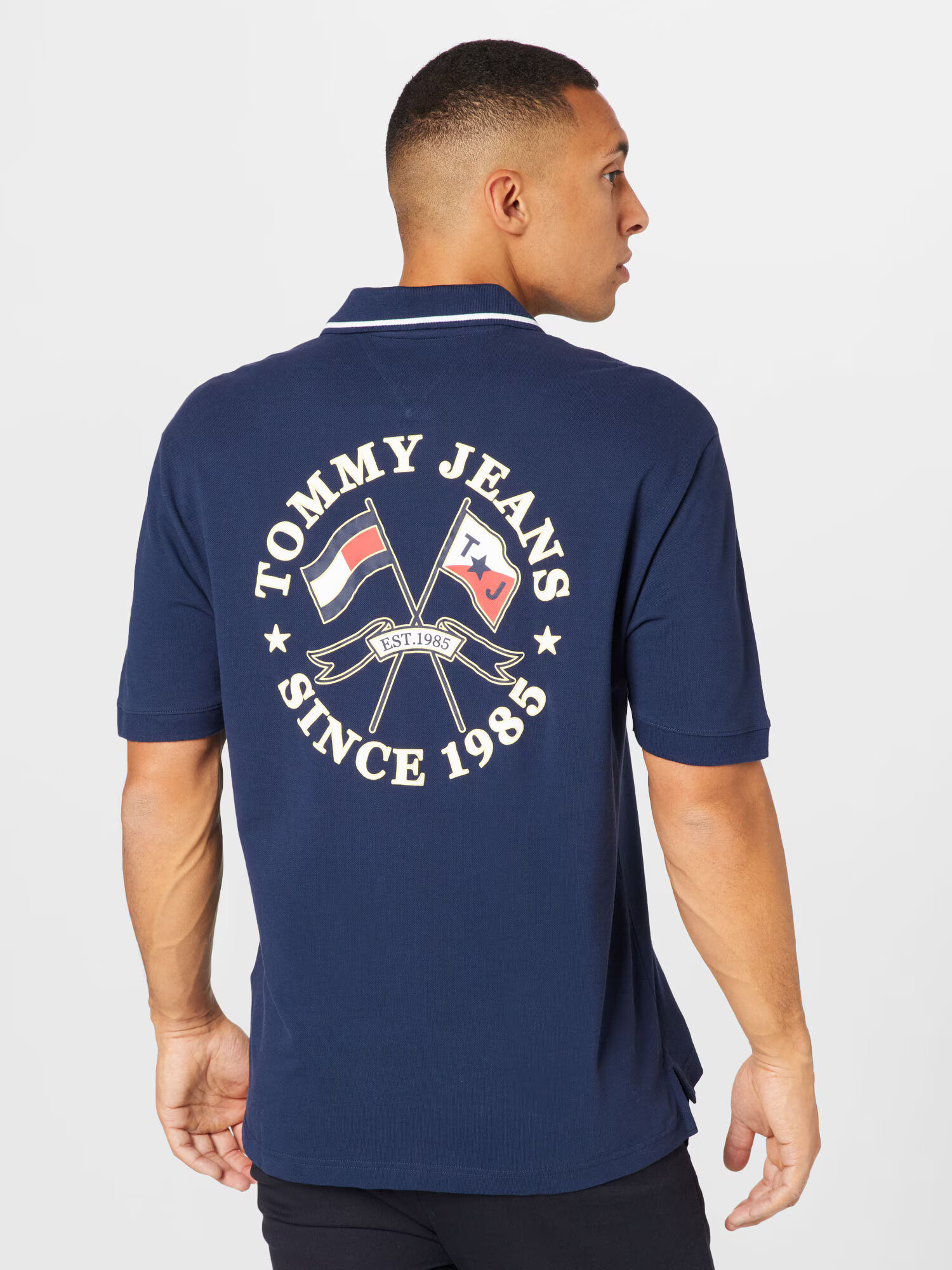 Tommy Jeans Tricou bleumarin / roșu / alb - Pled.ro