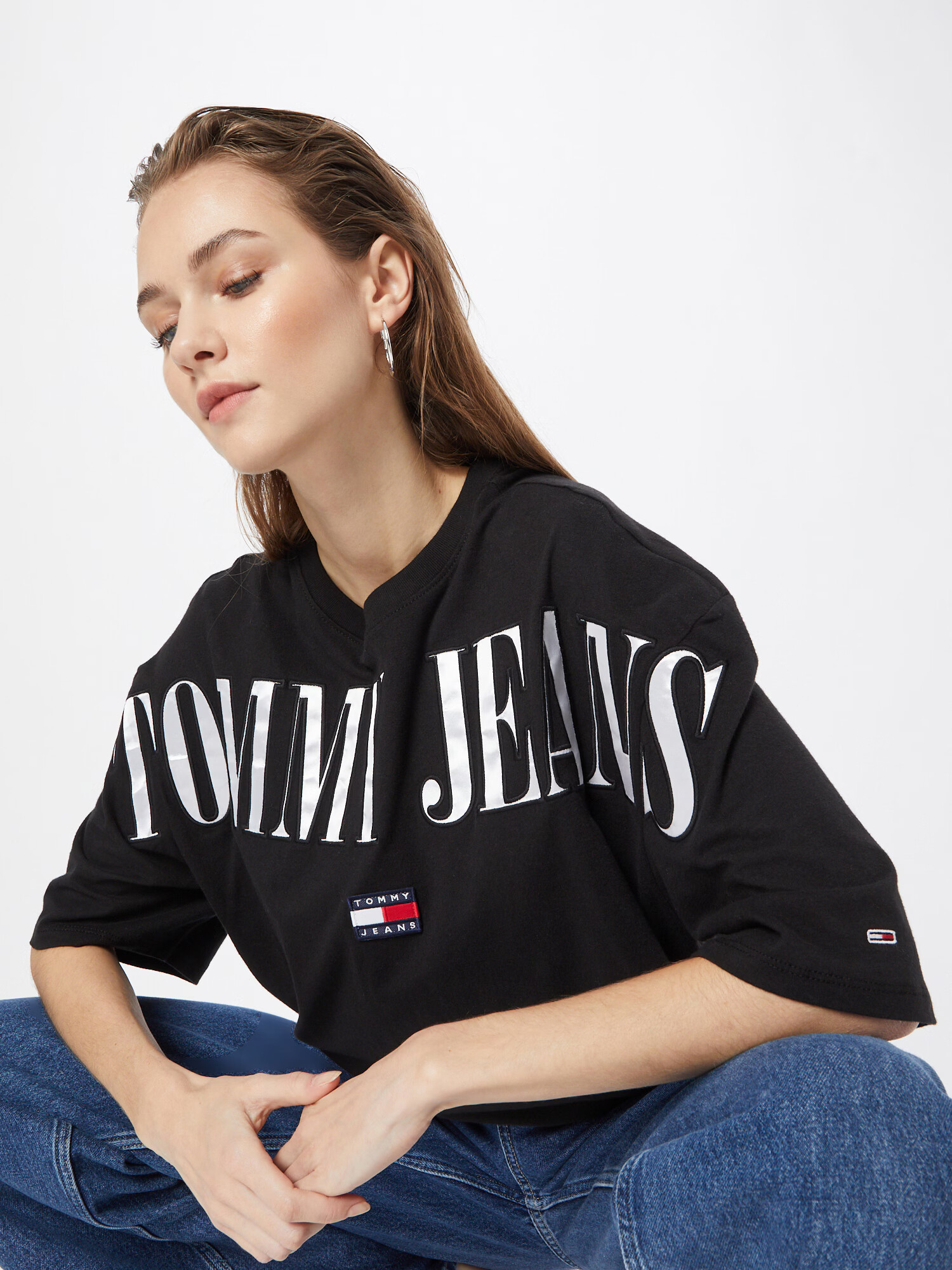 Tommy Jeans Tricou bleumarin / roșu / negru / alb - Pled.ro