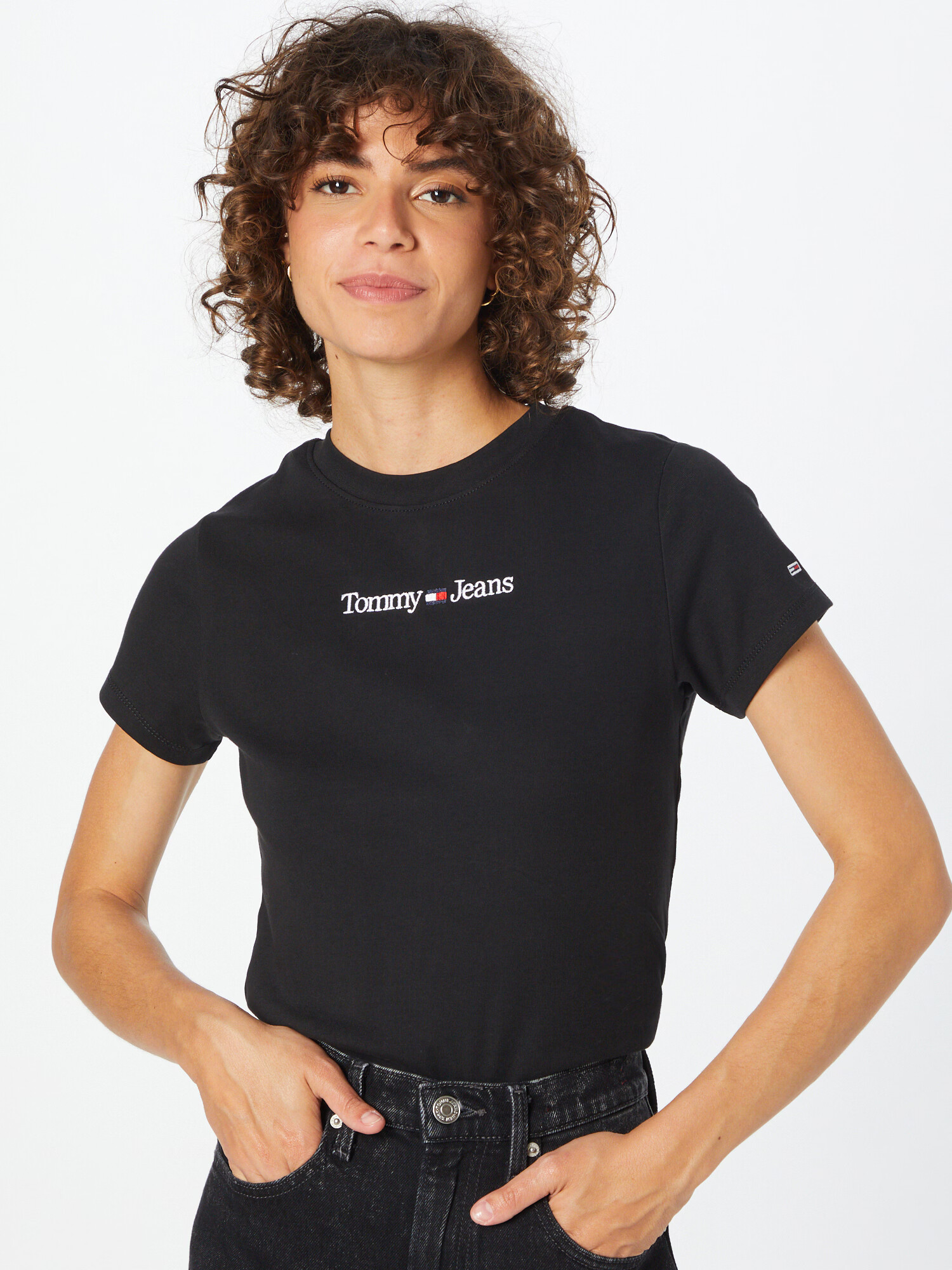 Tommy Jeans Tricou 'Baby' bleumarin / roșu / negru / alb - Pled.ro