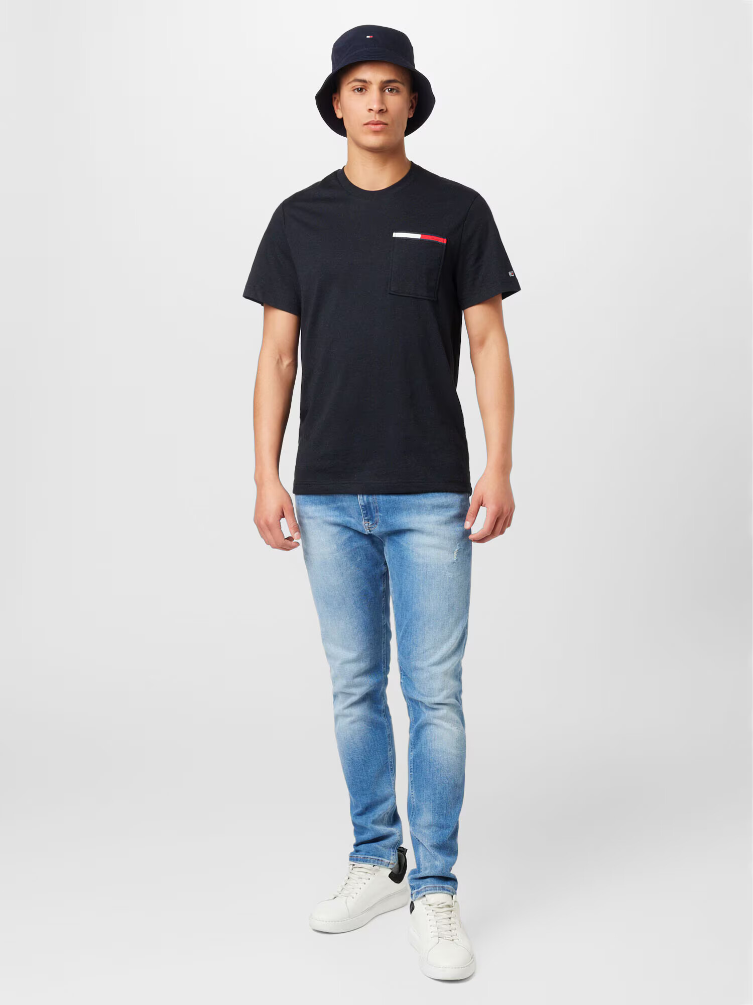 Tommy Jeans Tricou bleumarin / roșu / negru / alb - Pled.ro