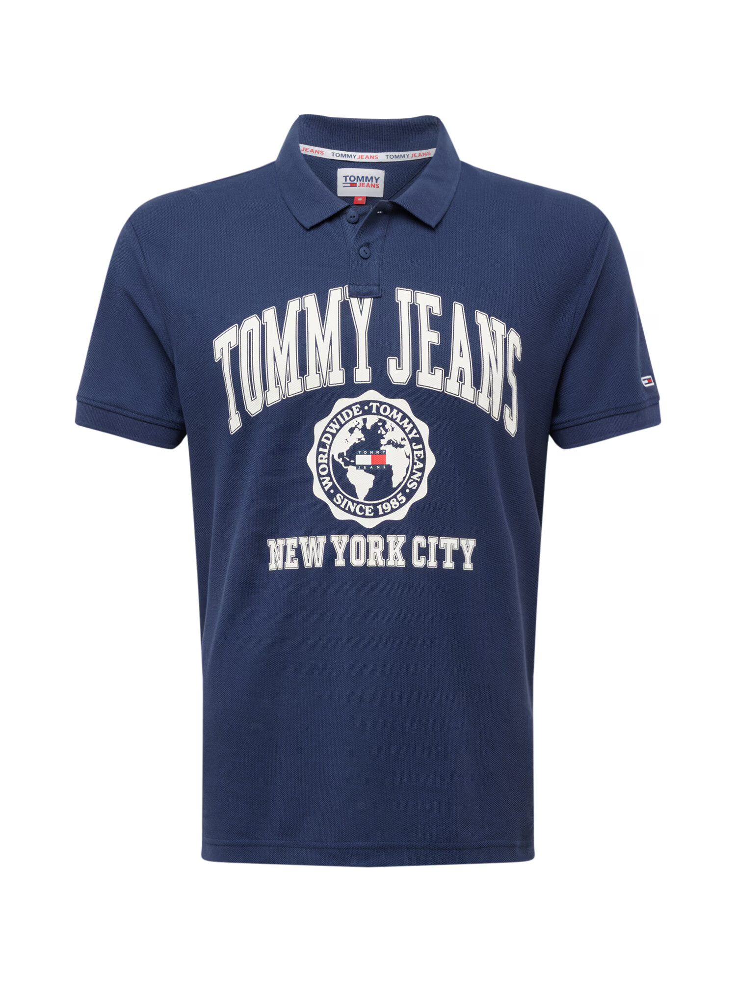 Tommy Jeans Tricou bleumarin / roșu rodie / alb - Pled.ro