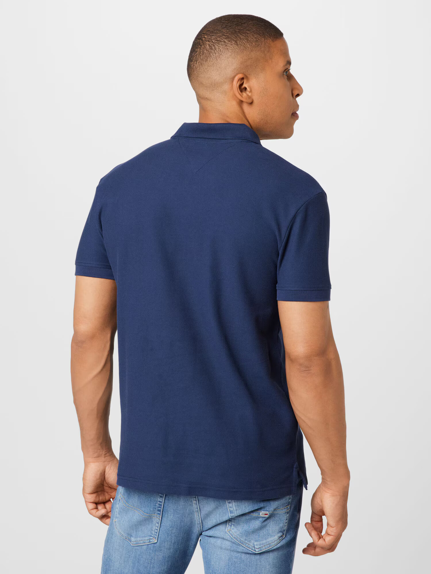 Tommy Jeans Tricou bleumarin / roșu rodie / alb - Pled.ro