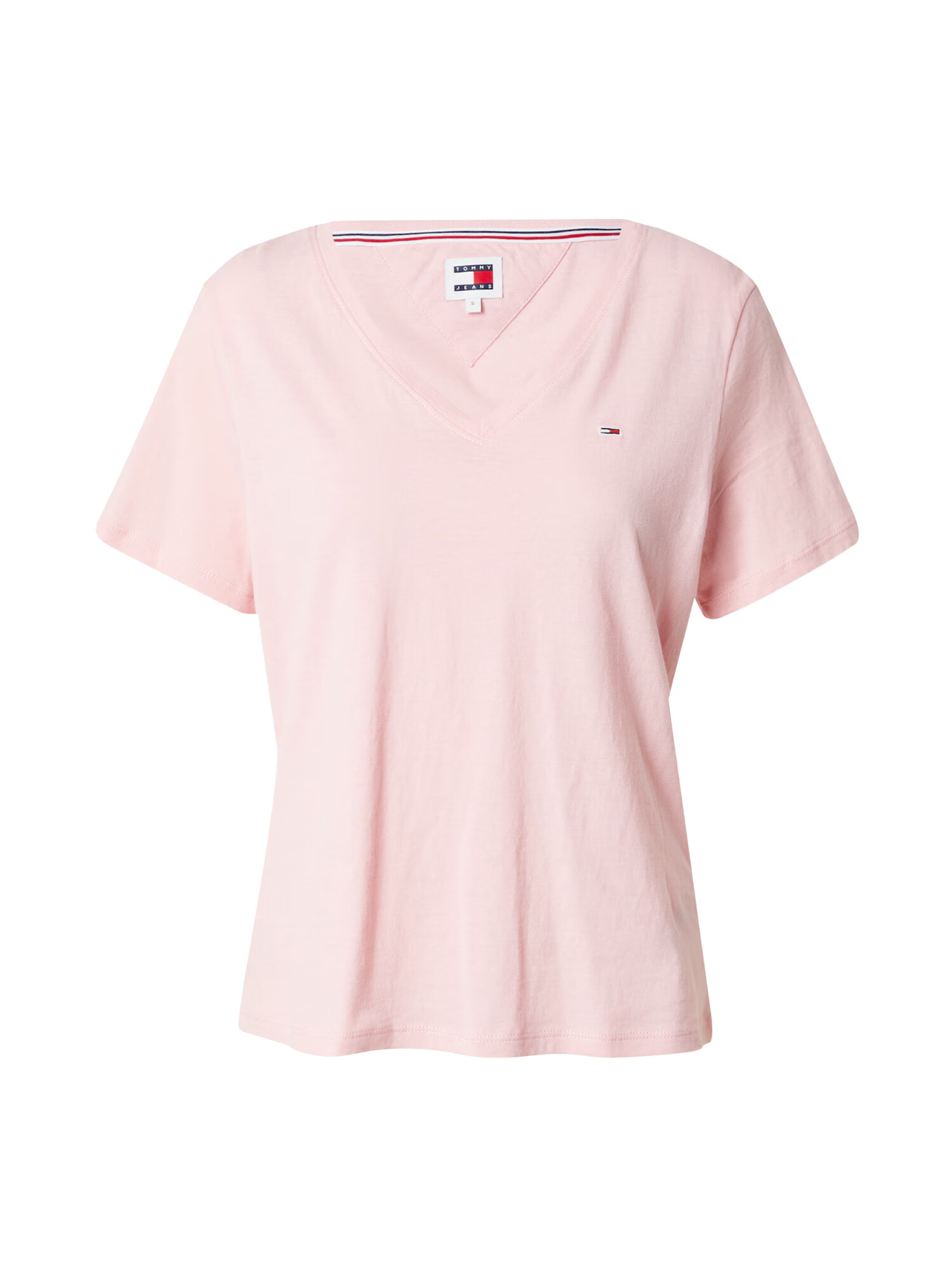 Tommy Jeans Tricou bleumarin / roz pastel / roșu / alb - Pled.ro