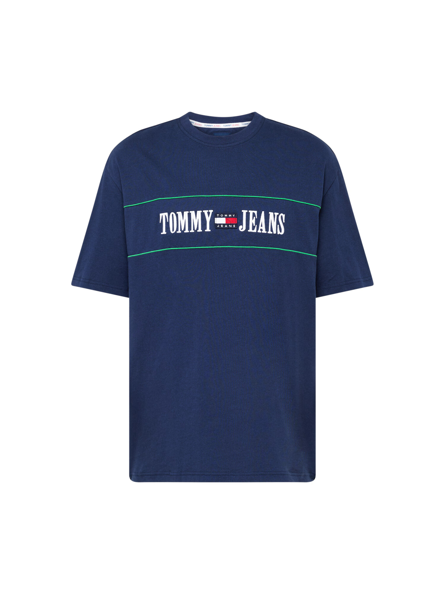 Tommy Jeans Tricou bleumarin / verde / sângeriu / alb - Pled.ro