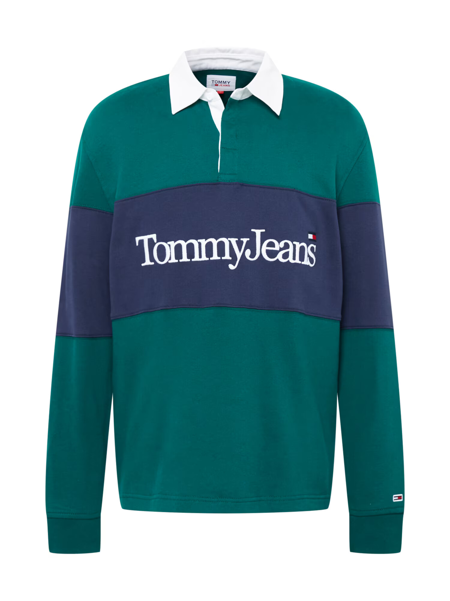 Tommy Jeans Tricou bleumarin / verde smarald / roșu / alb - Pled.ro