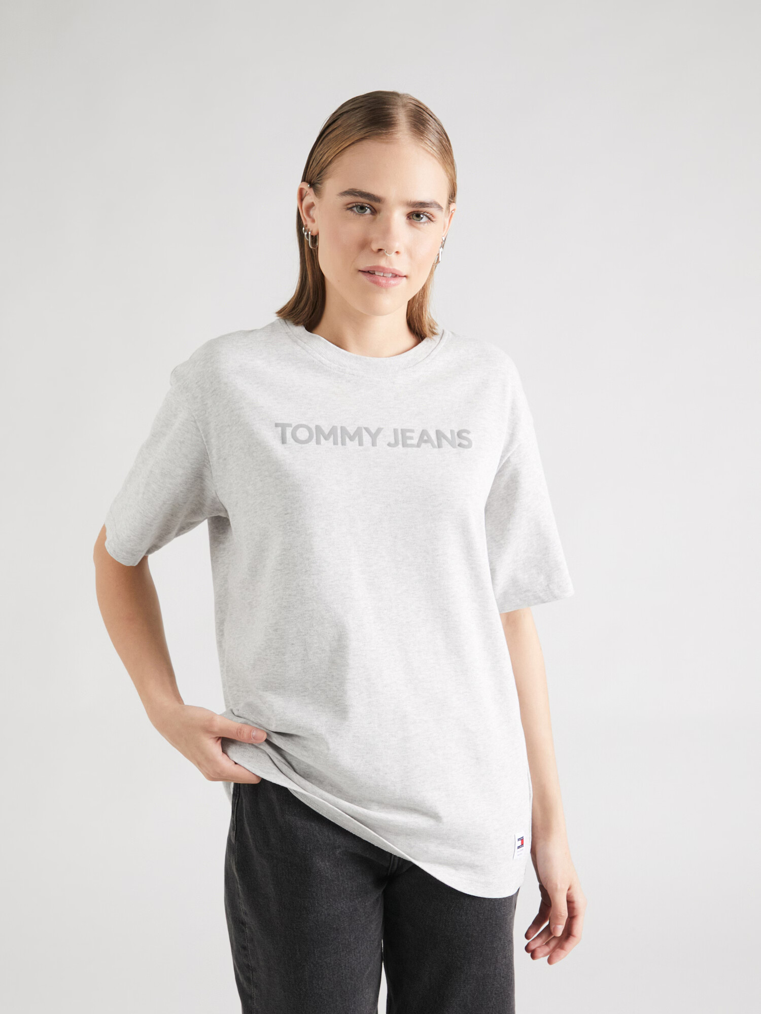 Tommy Jeans Tricou 'BOLD CLASSIC' bleumarin / gri închis / gri amestecat / roșu intens - Pled.ro