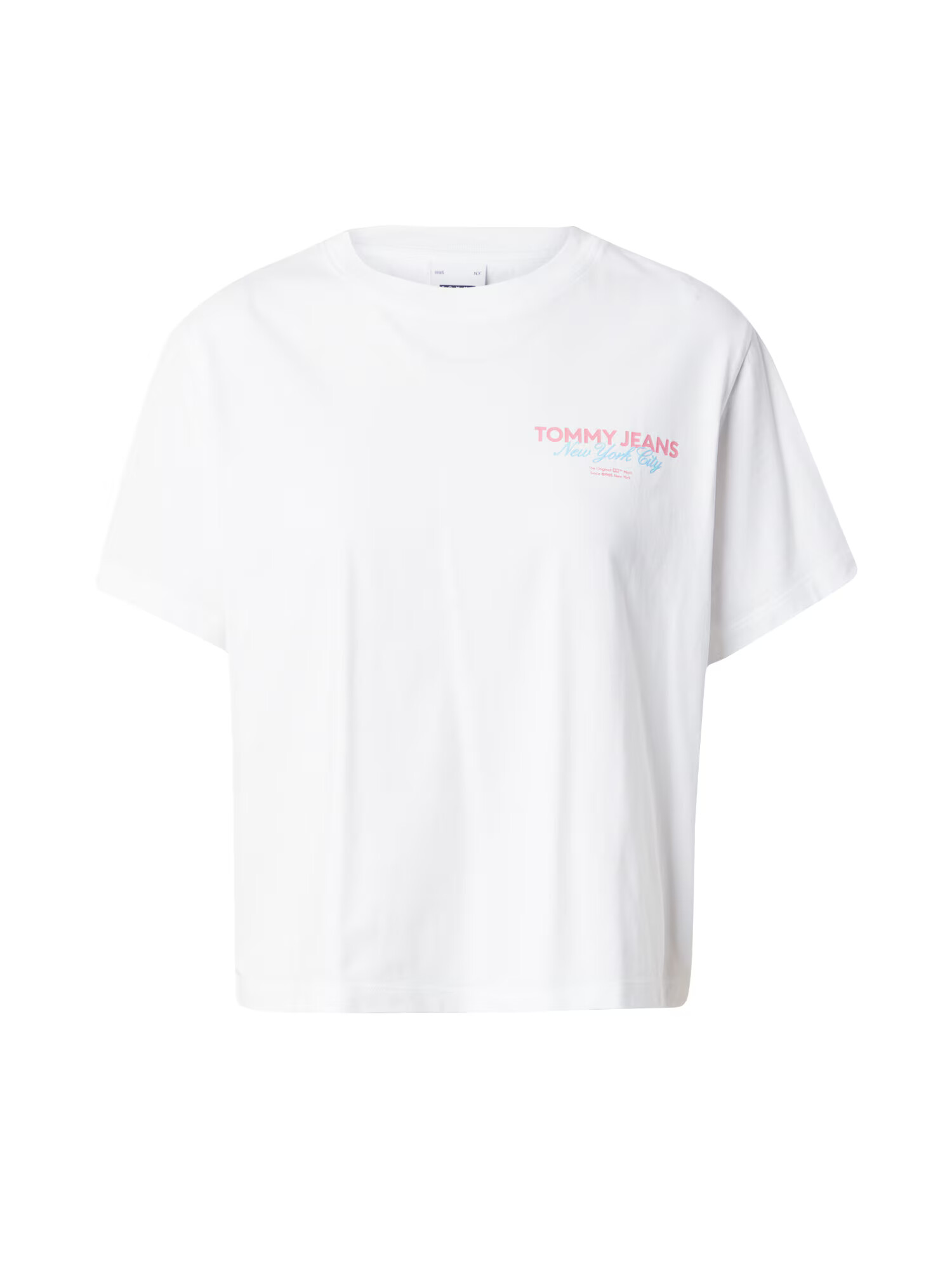 Tommy Jeans Tricou 'ESSENTIAL' albastru deschis / rosé / alb - Pled.ro