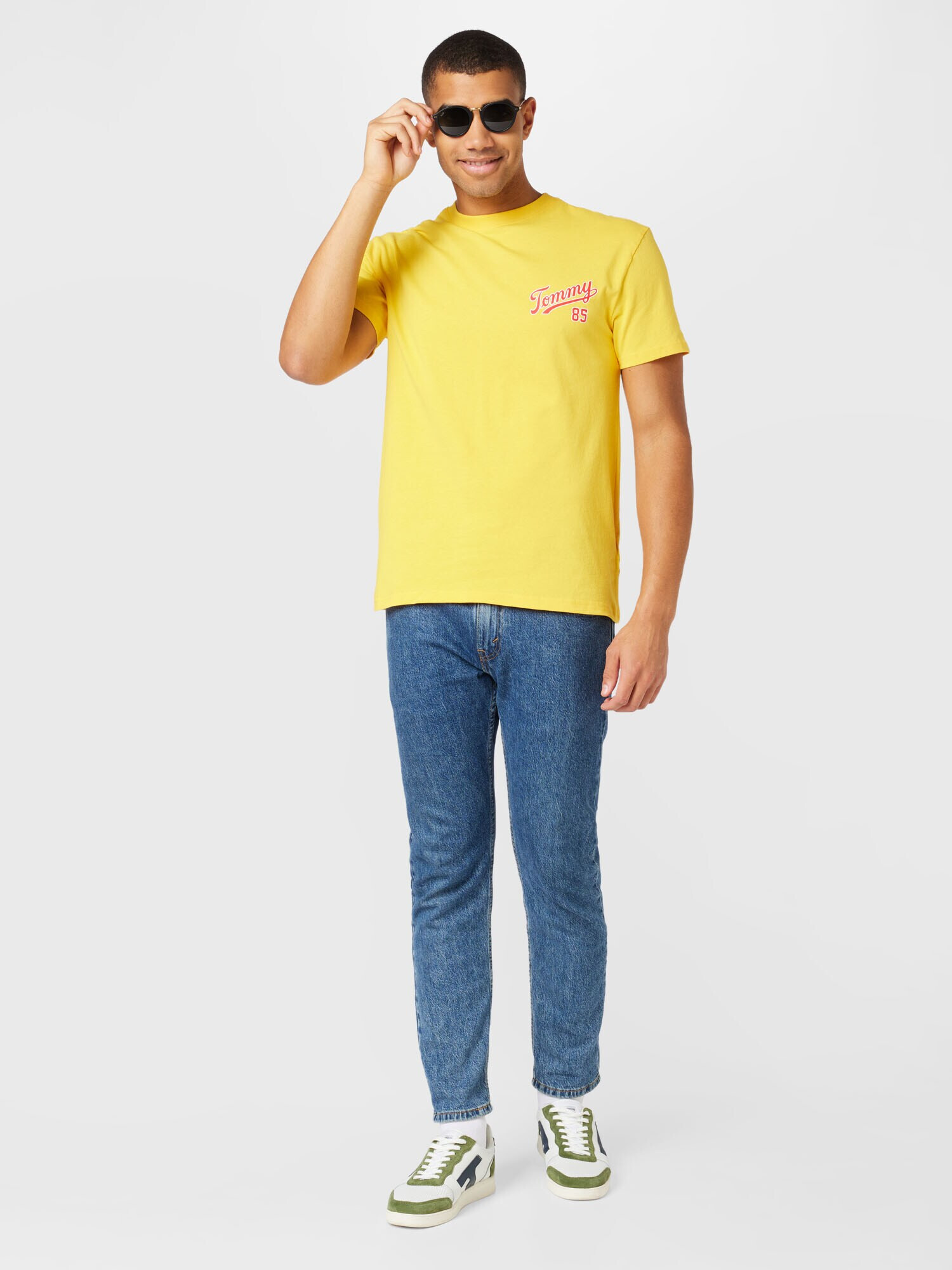 Tommy Jeans Tricou galben citron / roși aprins / alb - Pled.ro