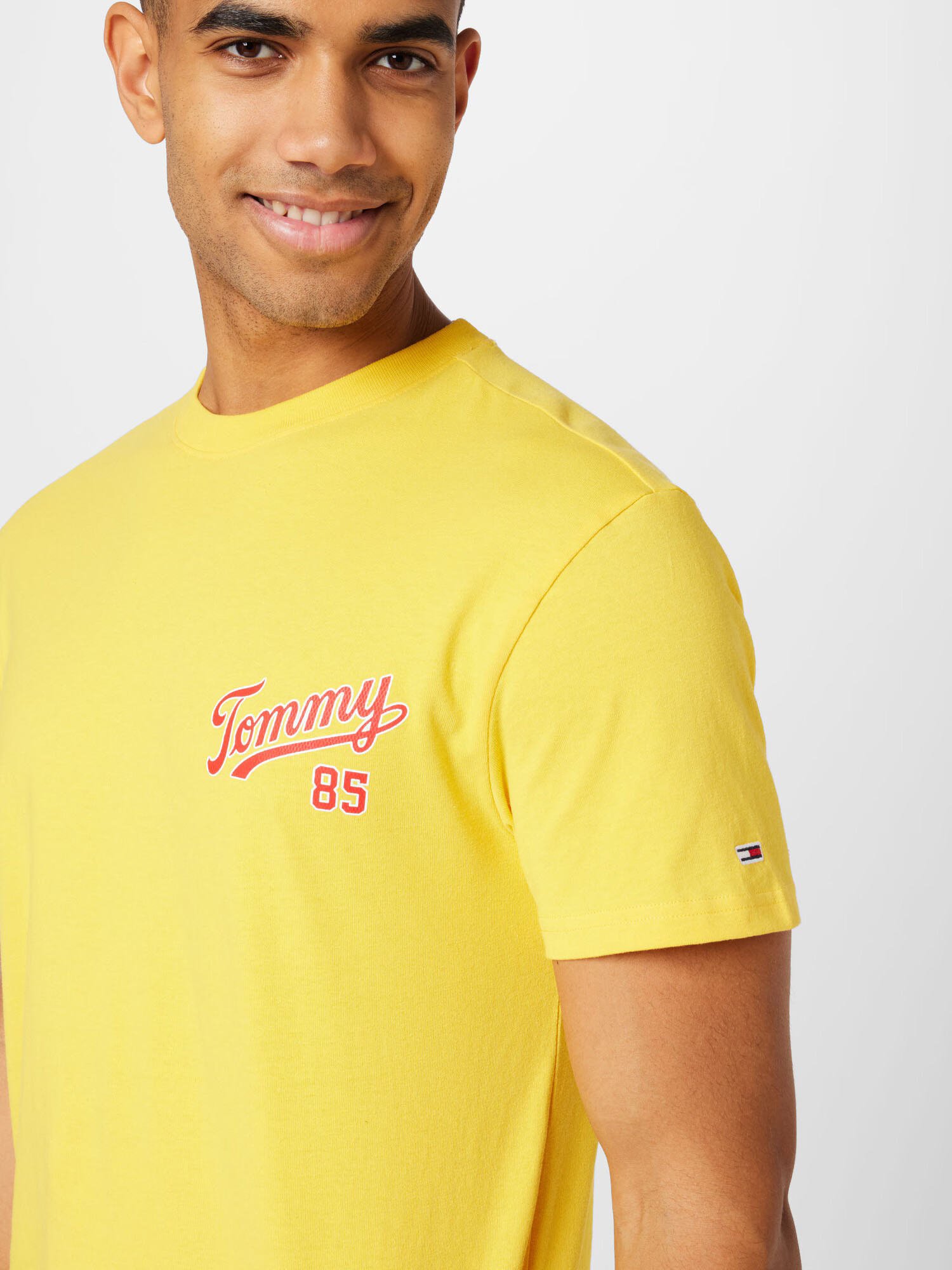 Tommy Jeans Tricou galben citron / roși aprins / alb - Pled.ro