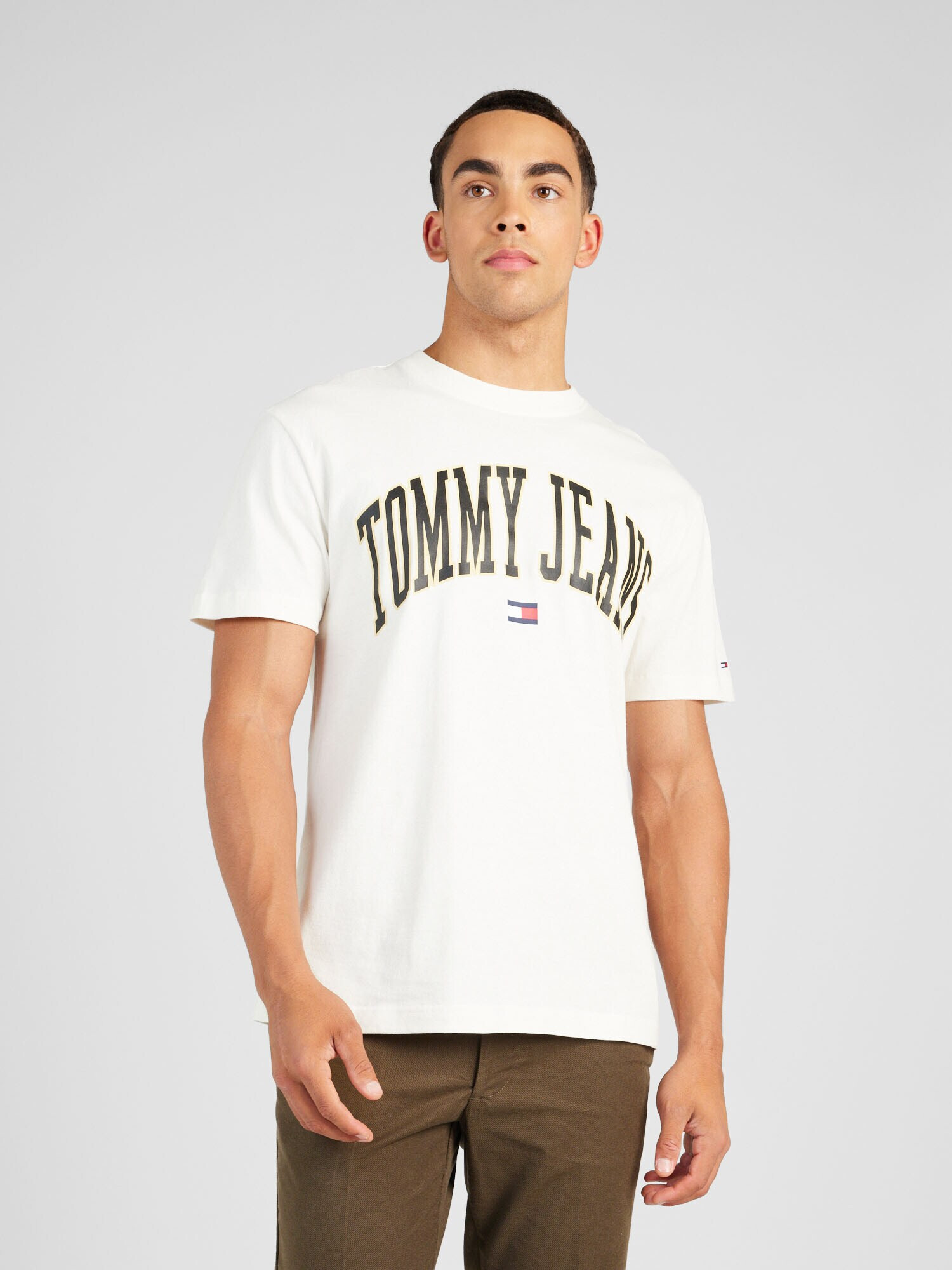 Tommy Jeans Tricou galben deschis / negru / alb - Pled.ro