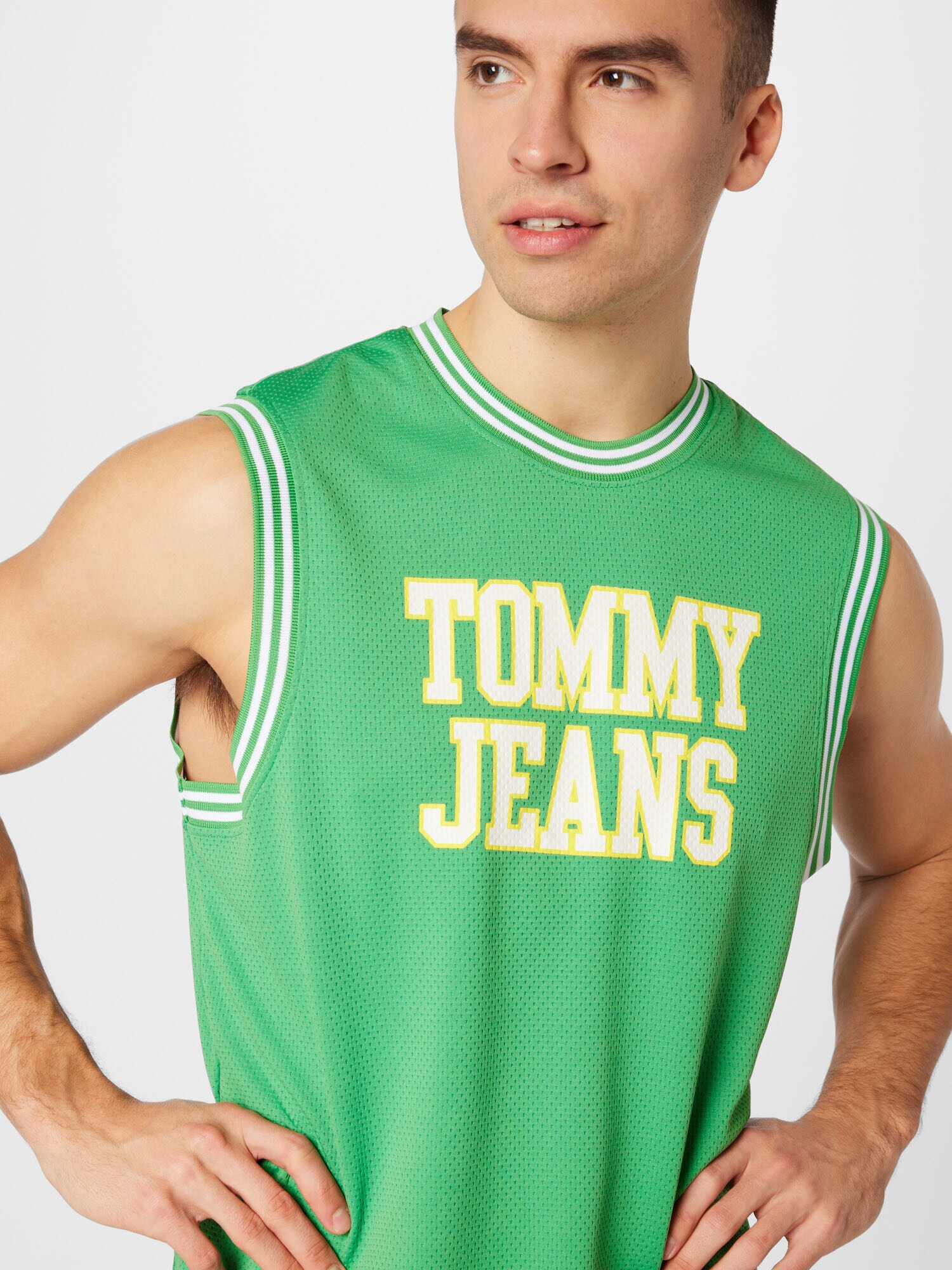 Tommy Jeans Tricou galben / verde / alb - Pled.ro