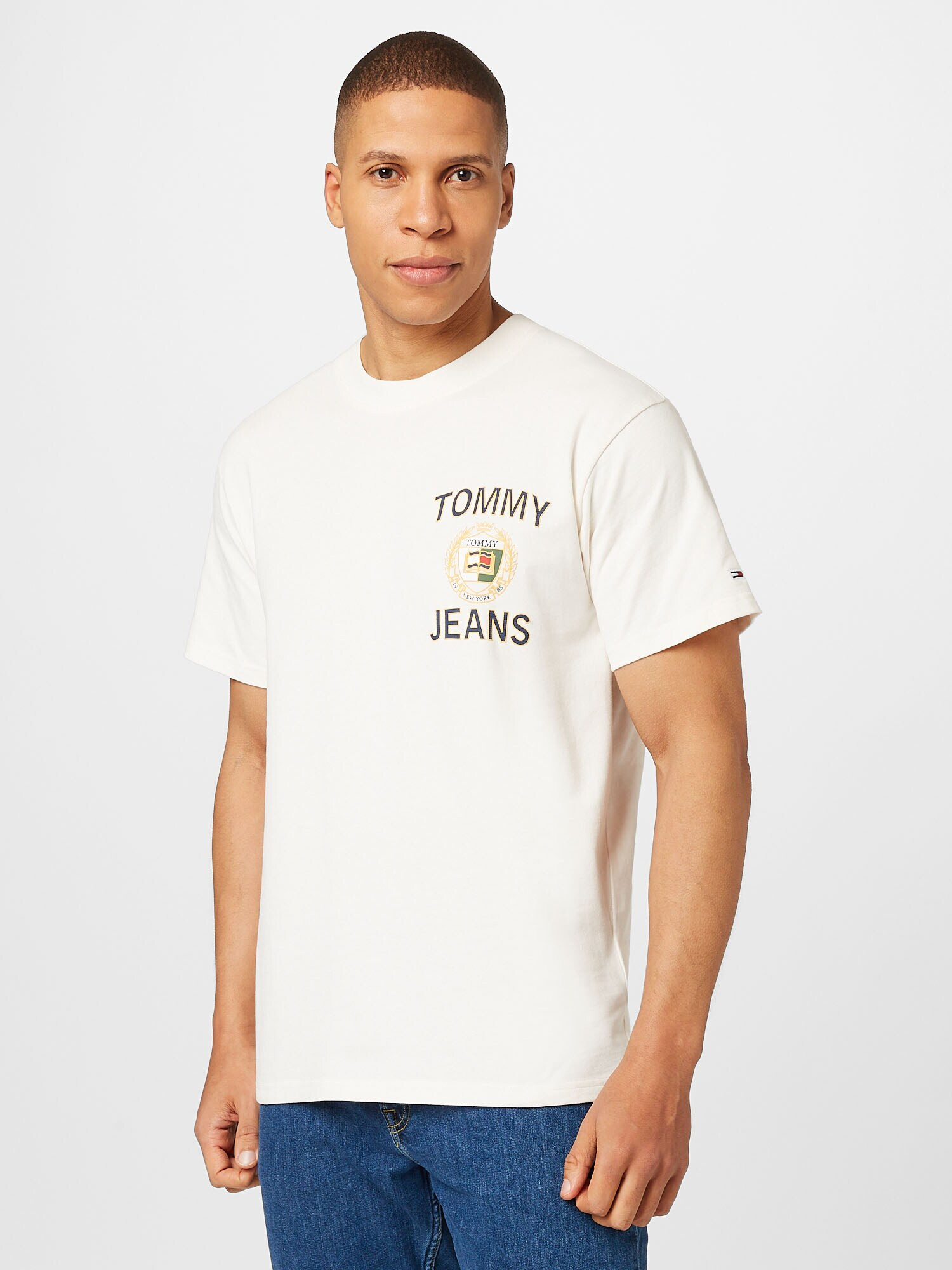 Tommy Jeans Tricou 'Luxe' bleumarin / galben / verde închis / alb - Pled.ro