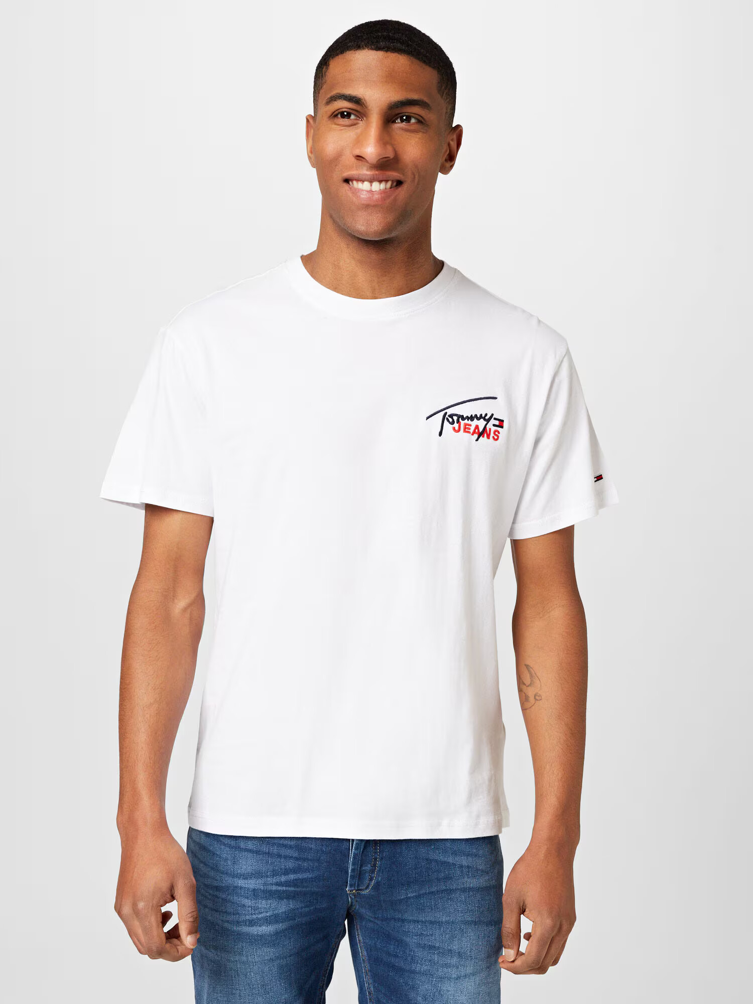 Tommy Jeans Tricou albastru marin / roșu / alb - Pled.ro