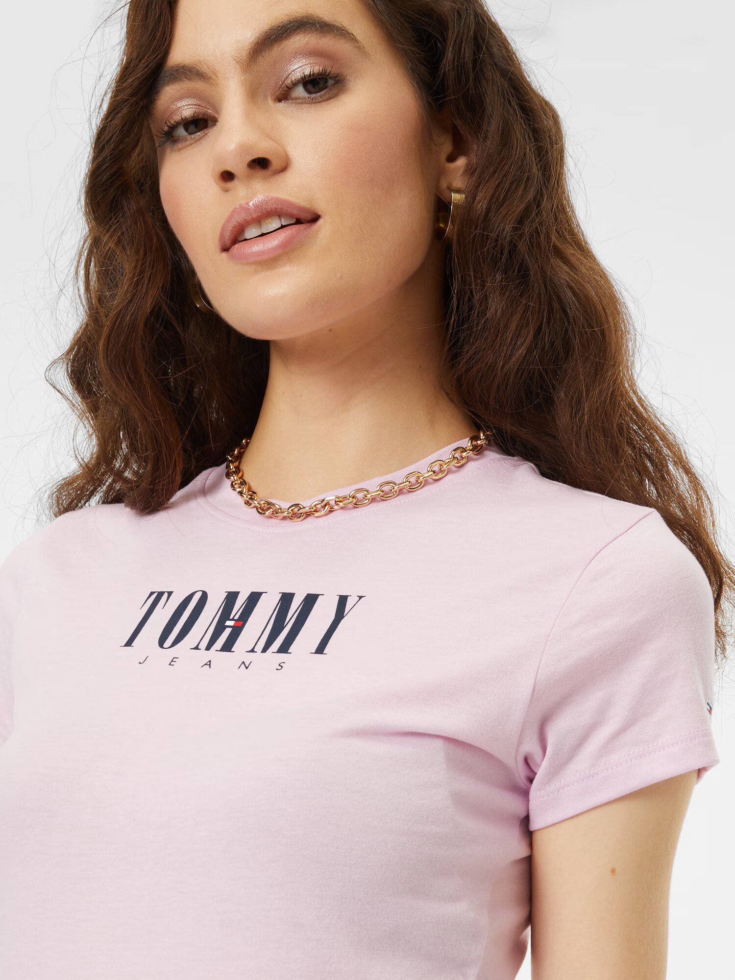 Tommy Jeans Tricou mov liliachiu / roșu / negru / alb - Pled.ro