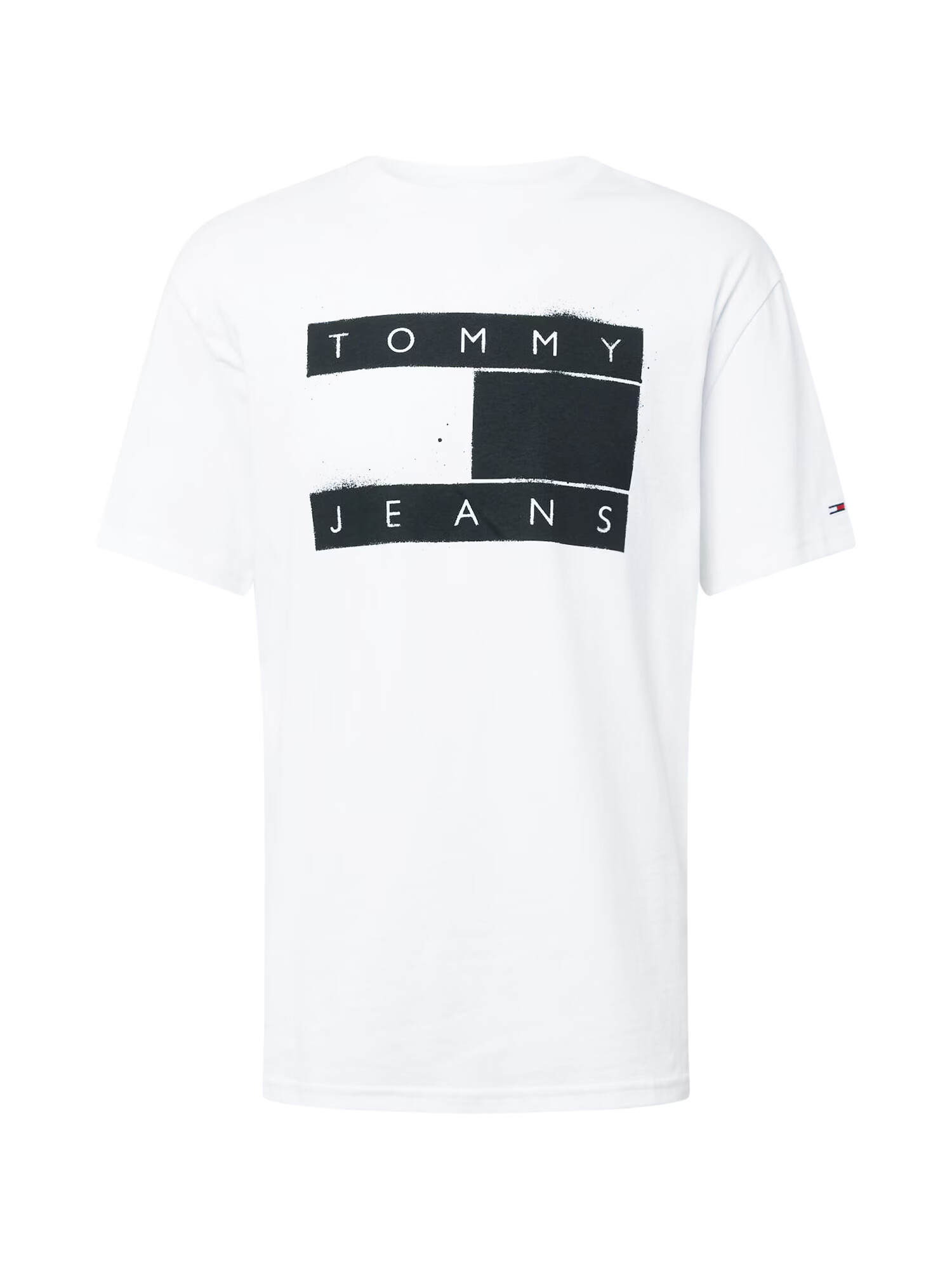 Tommy Jeans Tricou negru / alb - Pled.ro