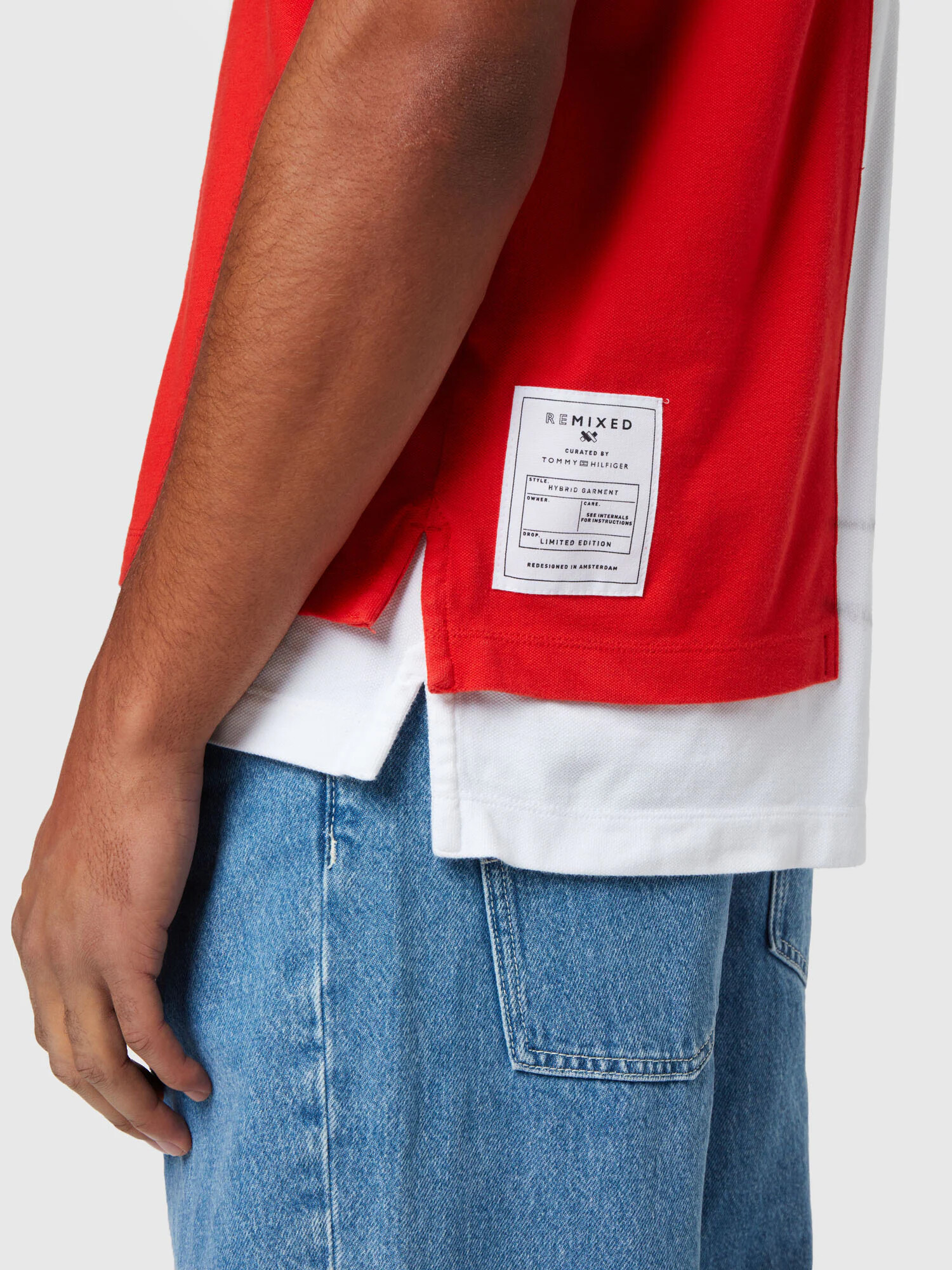 Tommy Jeans Tricou roșu / alb - Pled.ro