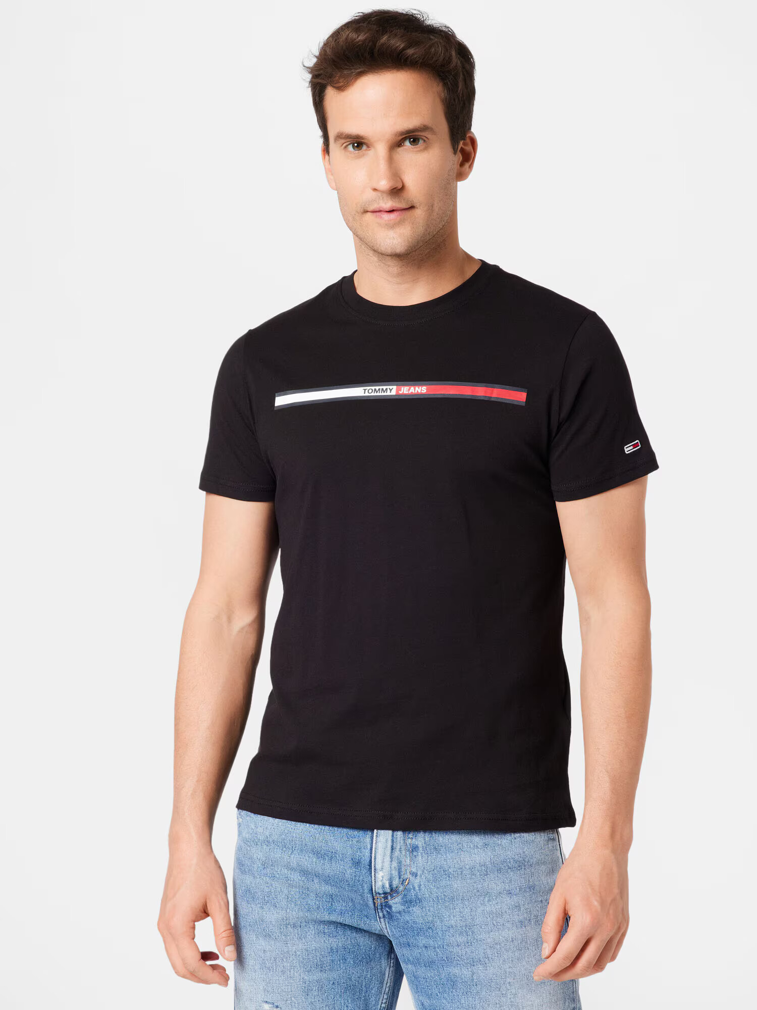 Tommy Jeans Tricou 'Essential' roșu / negru / alb - Pled.ro