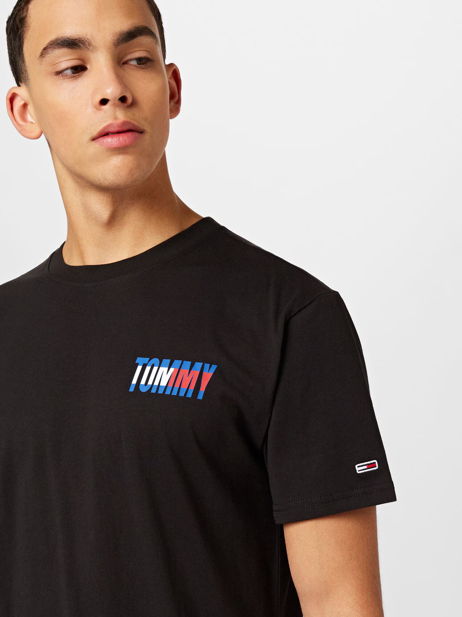 Tommy Jeans Tricou turcoaz / roși aprins / negru / alb - Pled.ro