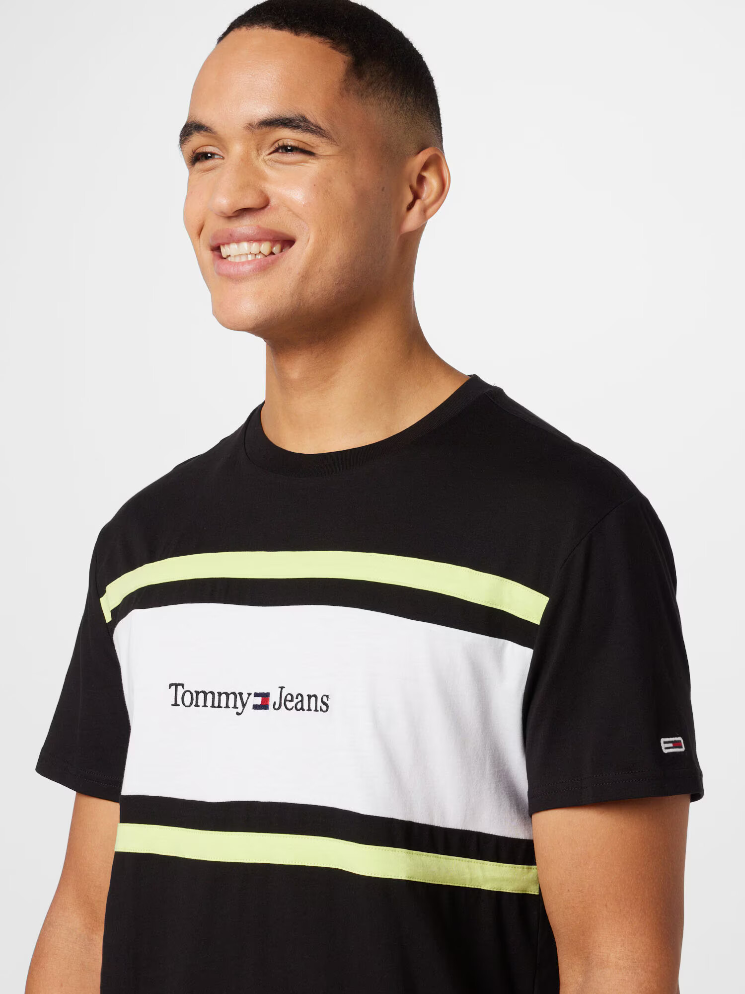 Tommy Jeans Tricou verde deschis / roșu / negru / alb - Pled.ro