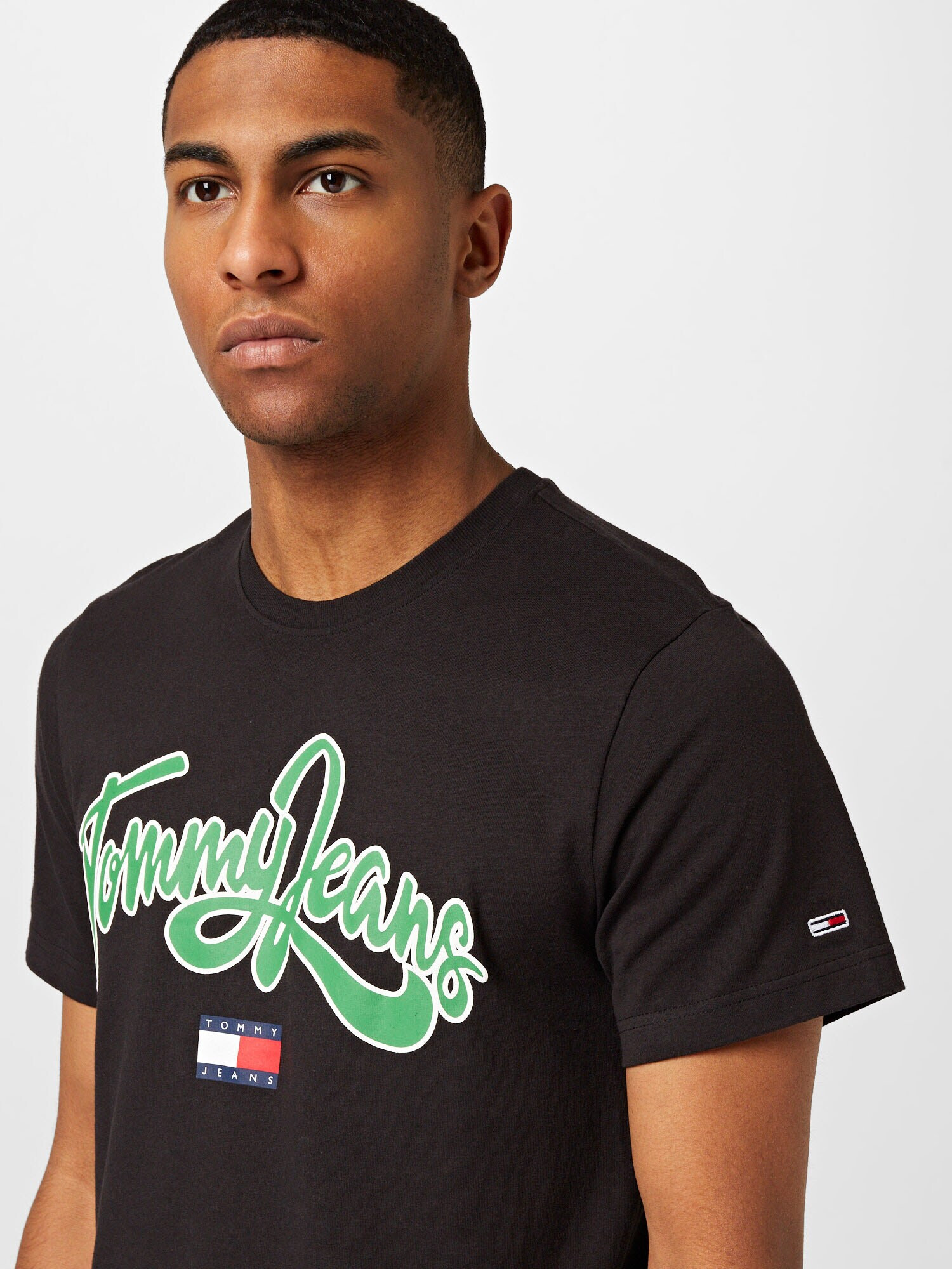 Tommy Jeans Tricou 'College' verde / roșu / negru / alb - Pled.ro