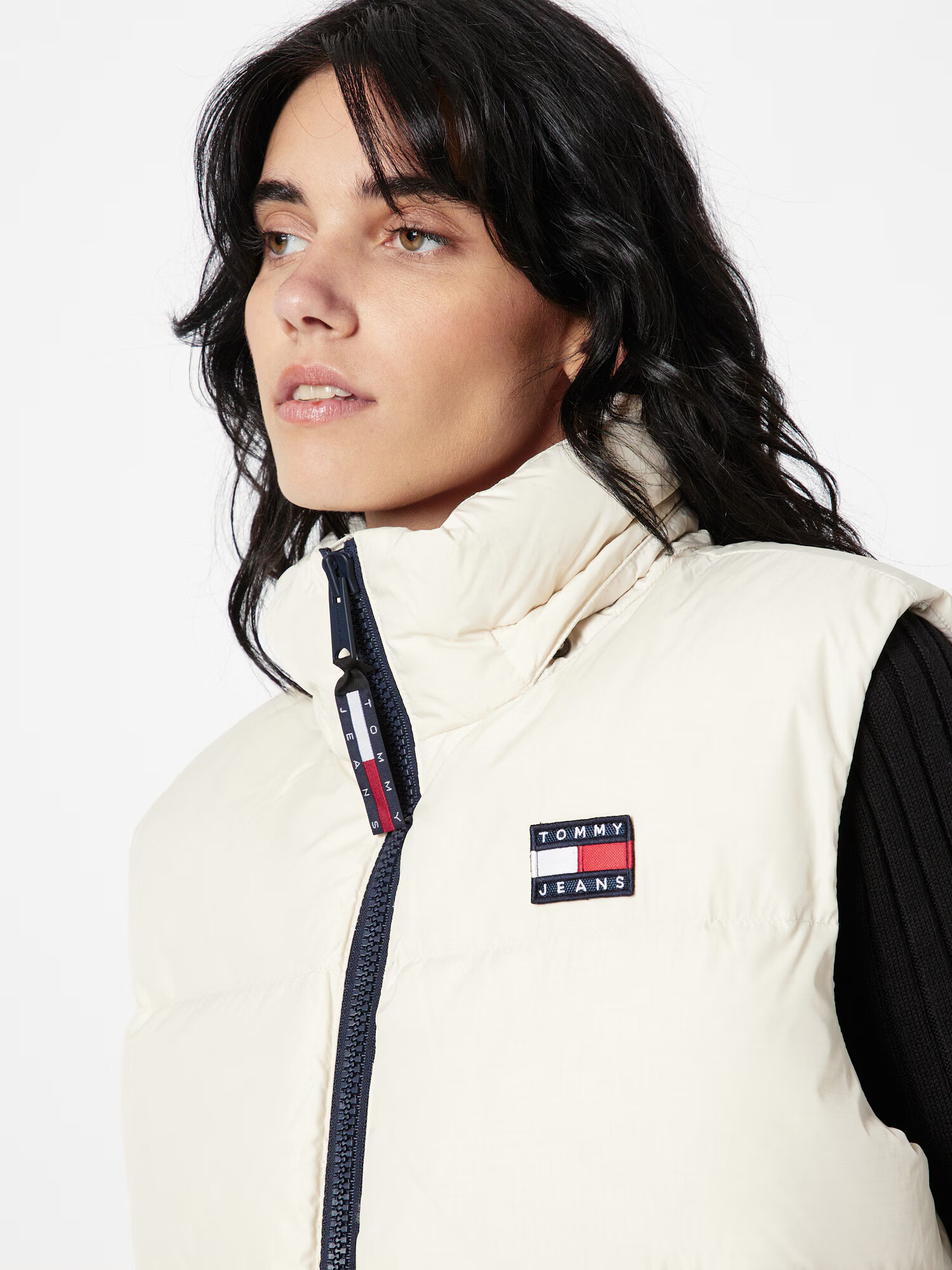 Tommy Jeans Vestă 'Alaska' crem / albastru închis / roșu intens / alb - Pled.ro