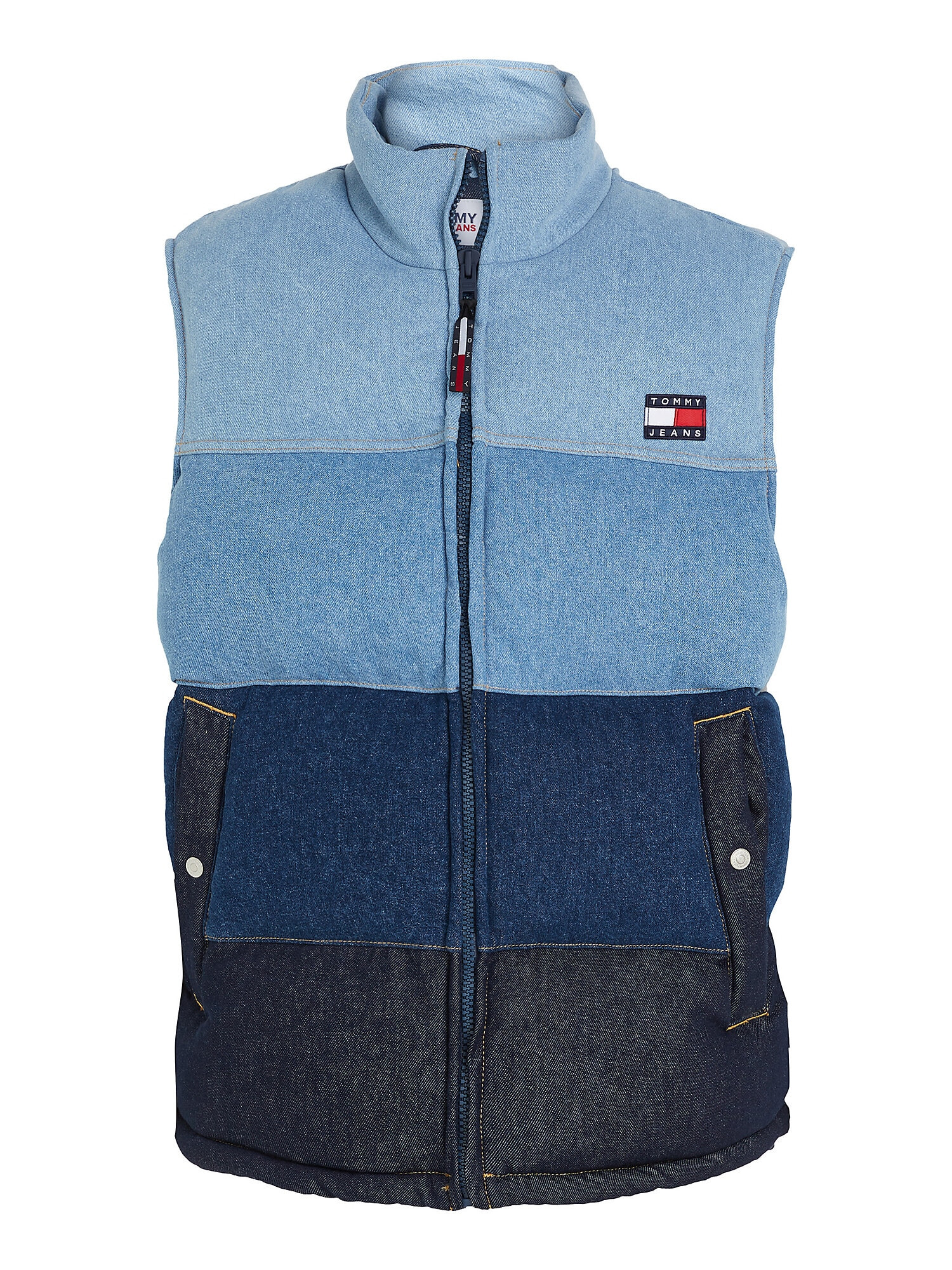 Tommy Jeans Vestă albastru denim / albastru deschis / albastru închis / roșu - Pled.ro