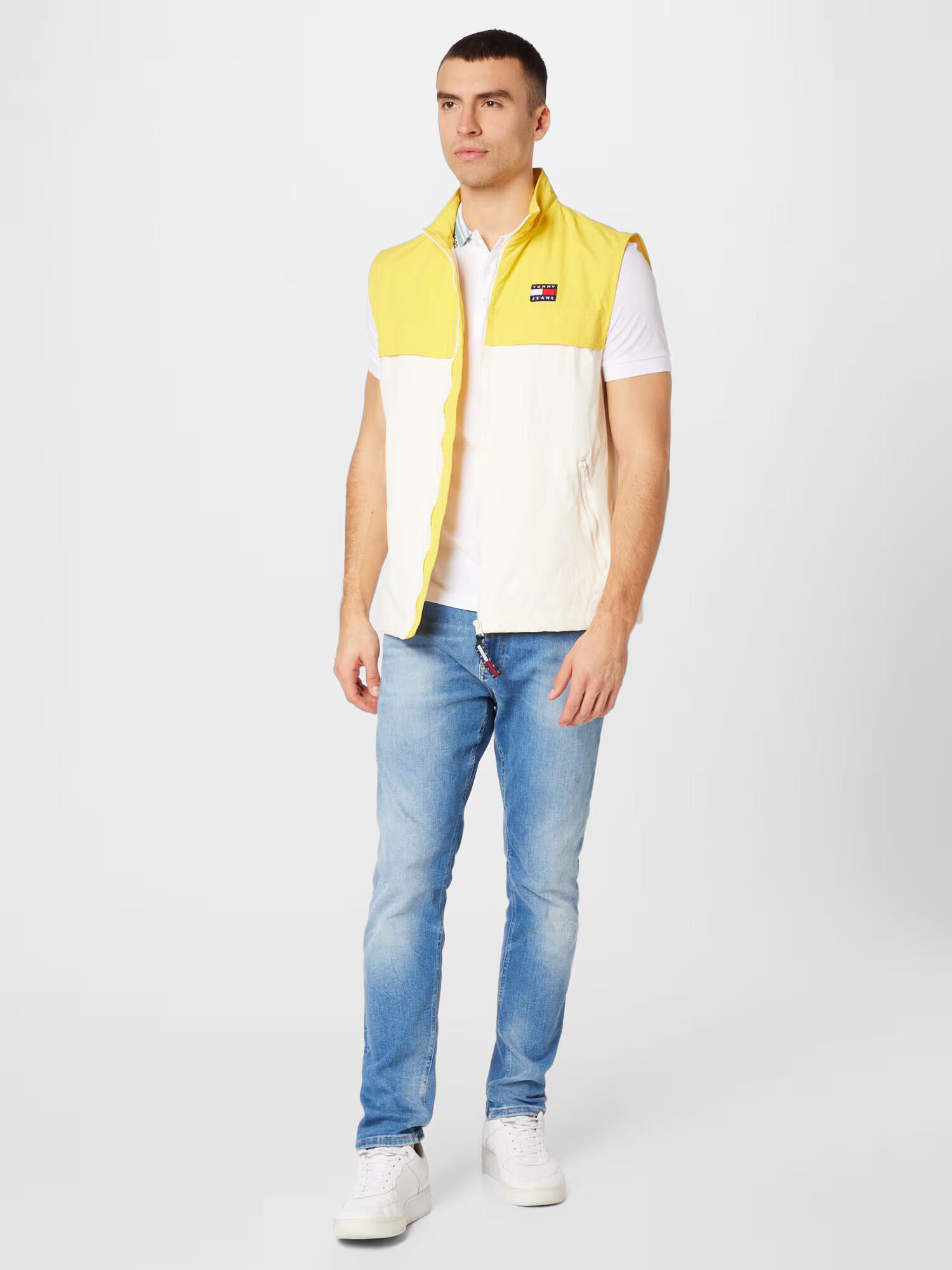 Tommy Jeans Vestă albastru marin / galben / roșu / alb - Pled.ro