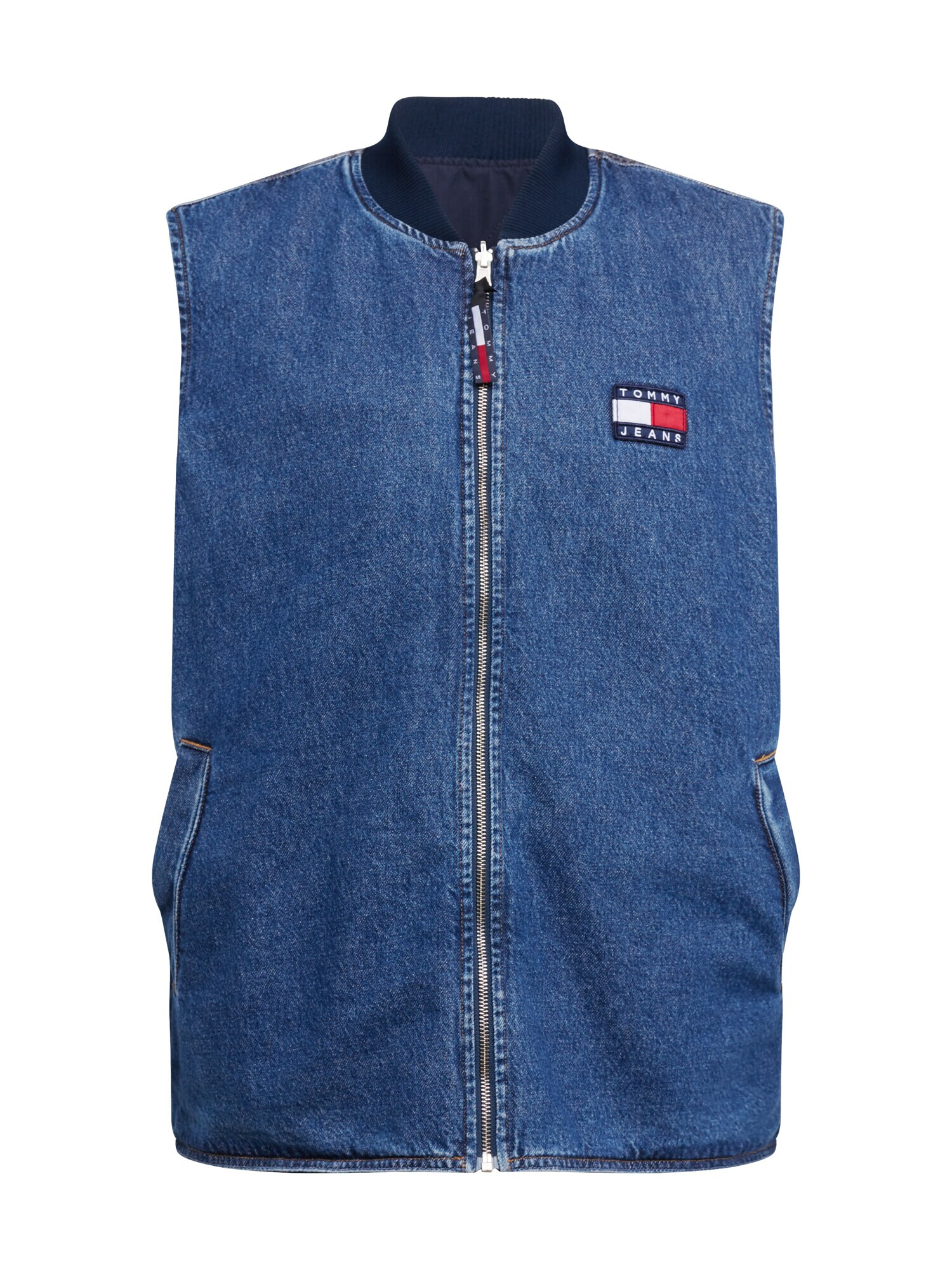 Tommy Jeans Vestă bleumarin / albastru denim / roșu / alb - Pled.ro