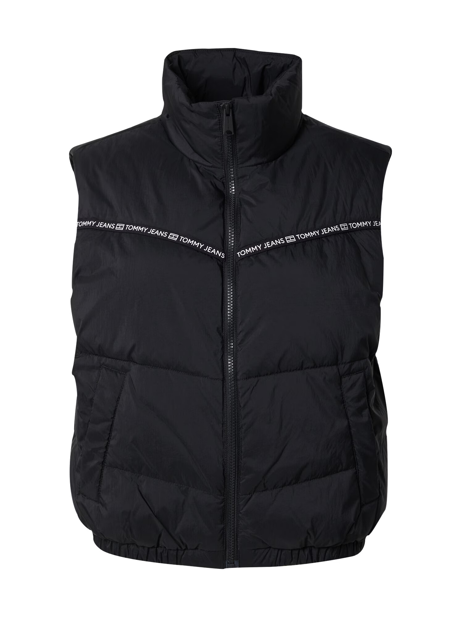 Tommy Jeans Vestă negru / alb - Pled.ro