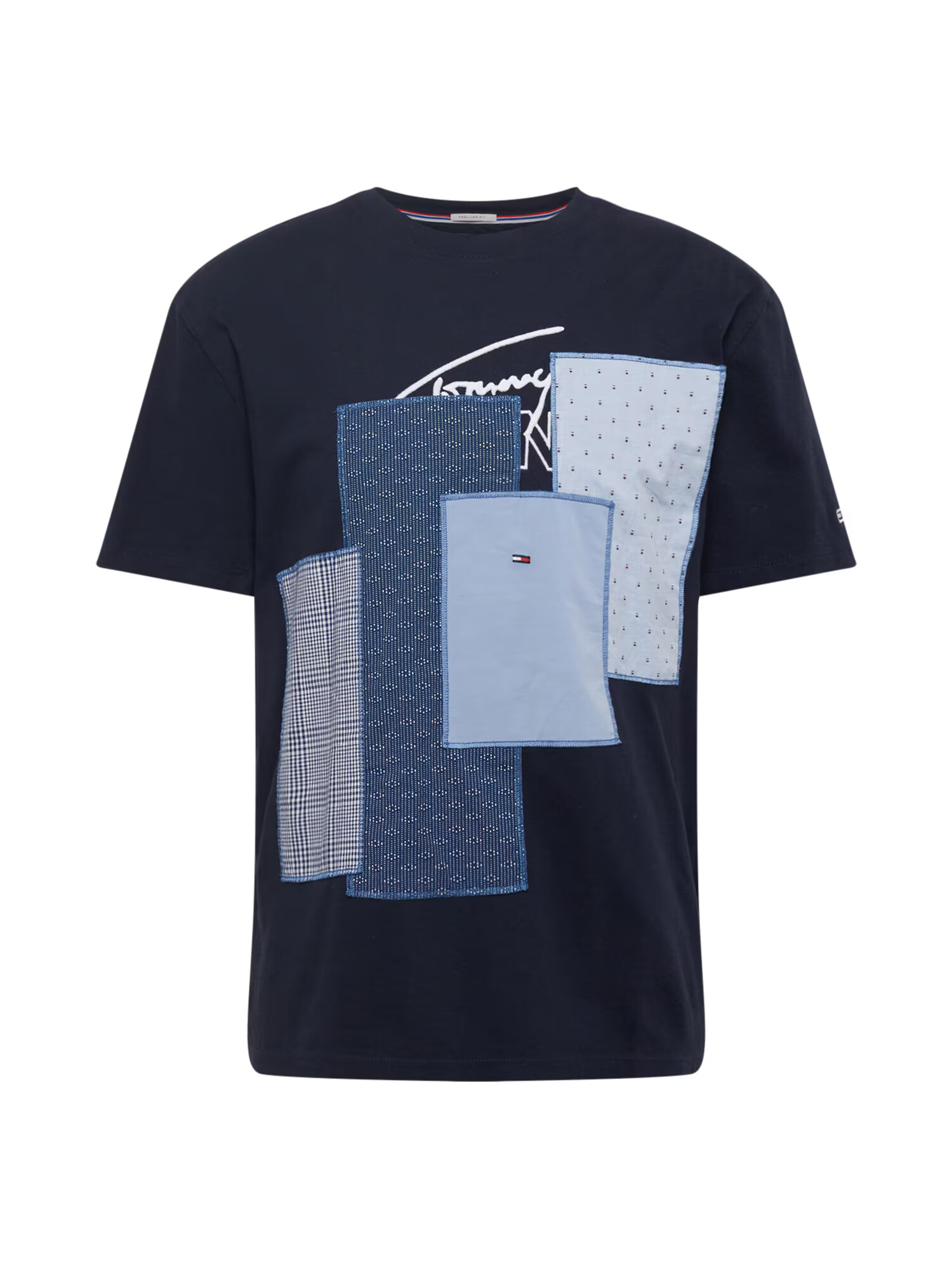 Tommy Remixed Tricou albastru marin / bleumarin / albastru deschis / alb - Pled.ro