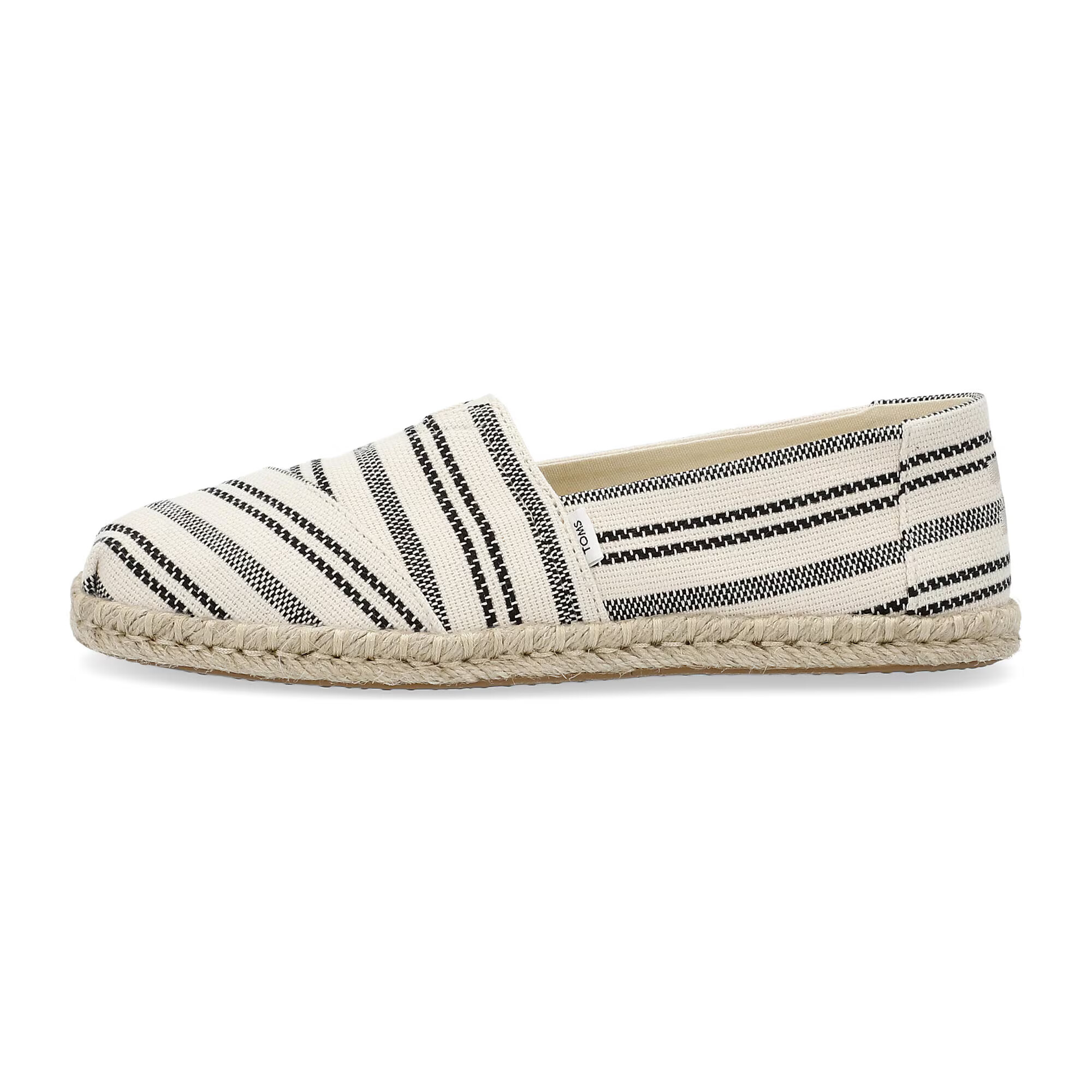 TOMS Espadrile 'Alpargata' bej deschis / negru / alb - Pled.ro