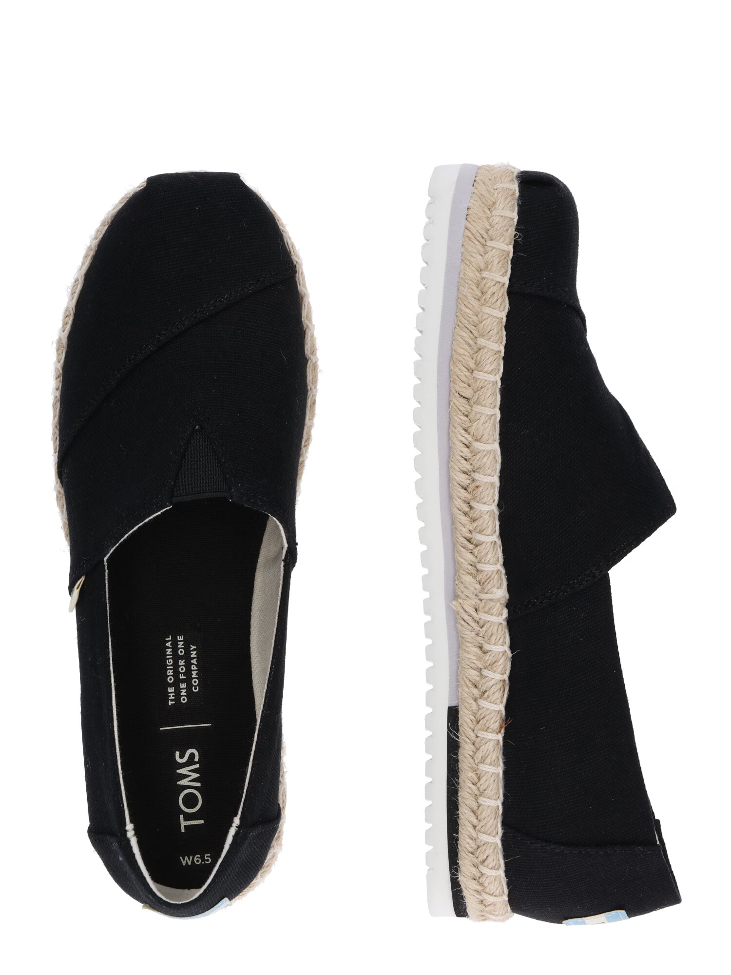 TOMS Espadrile 'PLATFORM ALPARGATA' bej / negru - Pled.ro