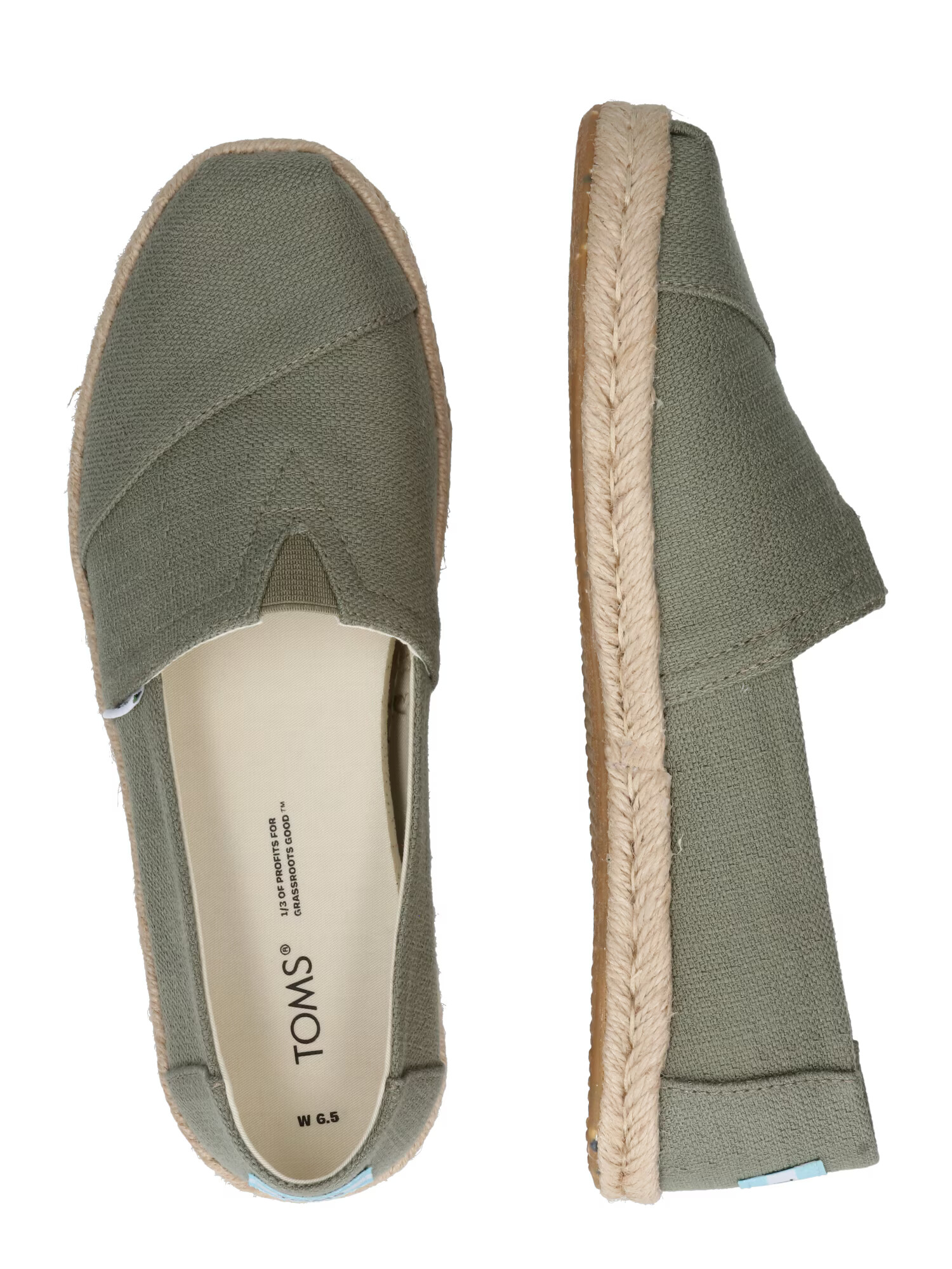 TOMS Espadrile verde mentă - Pled.ro