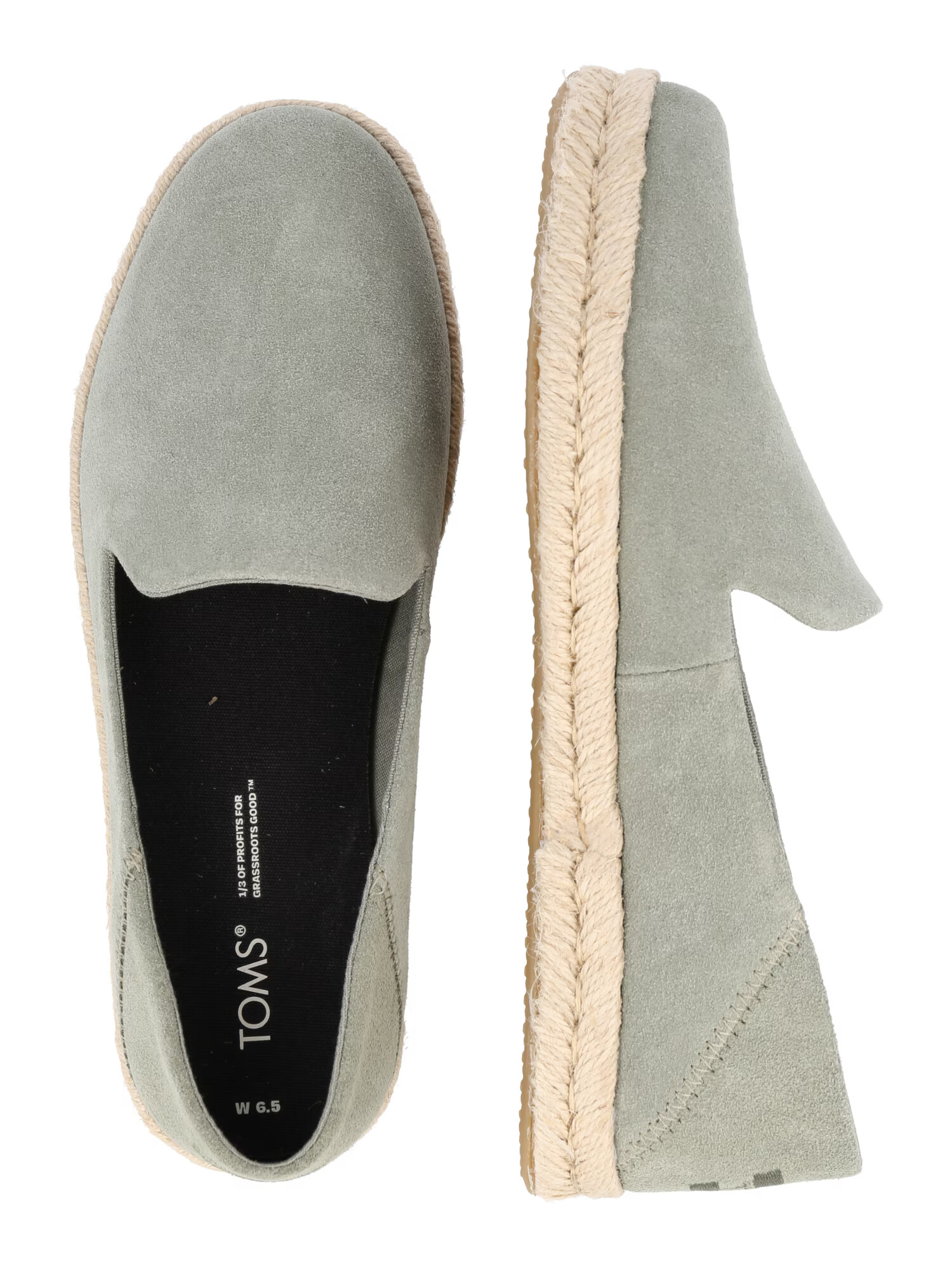 TOMS Espadrile gri fumuriu - Pled.ro