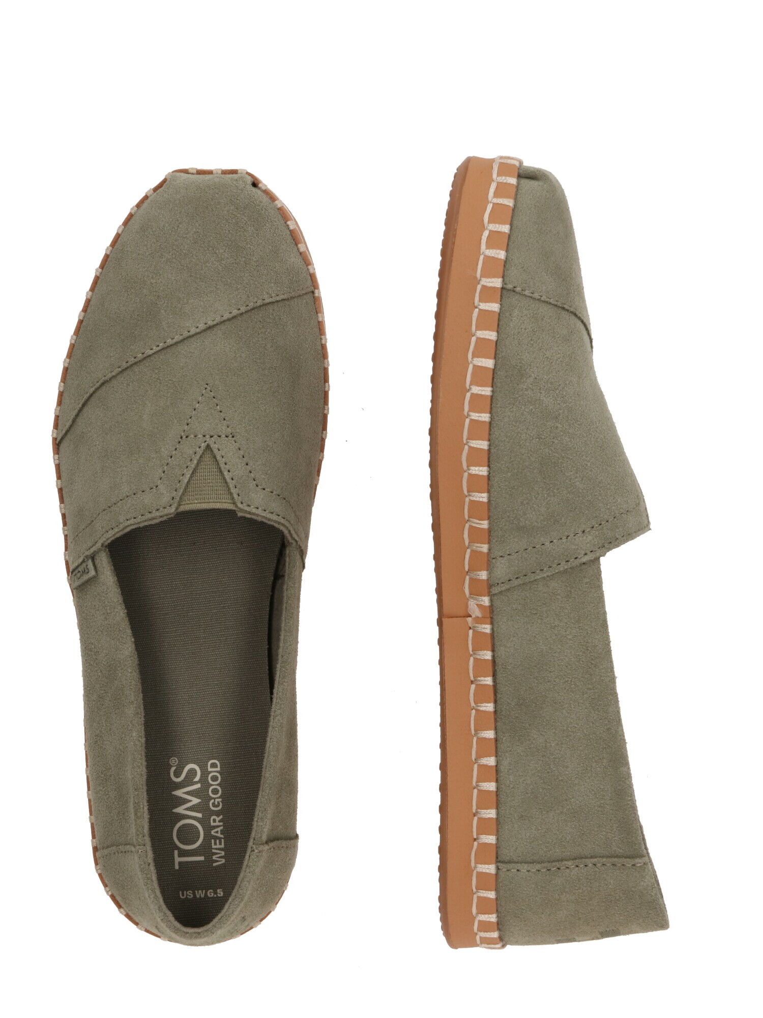 TOMS Espadrile gri piatră - Pled.ro