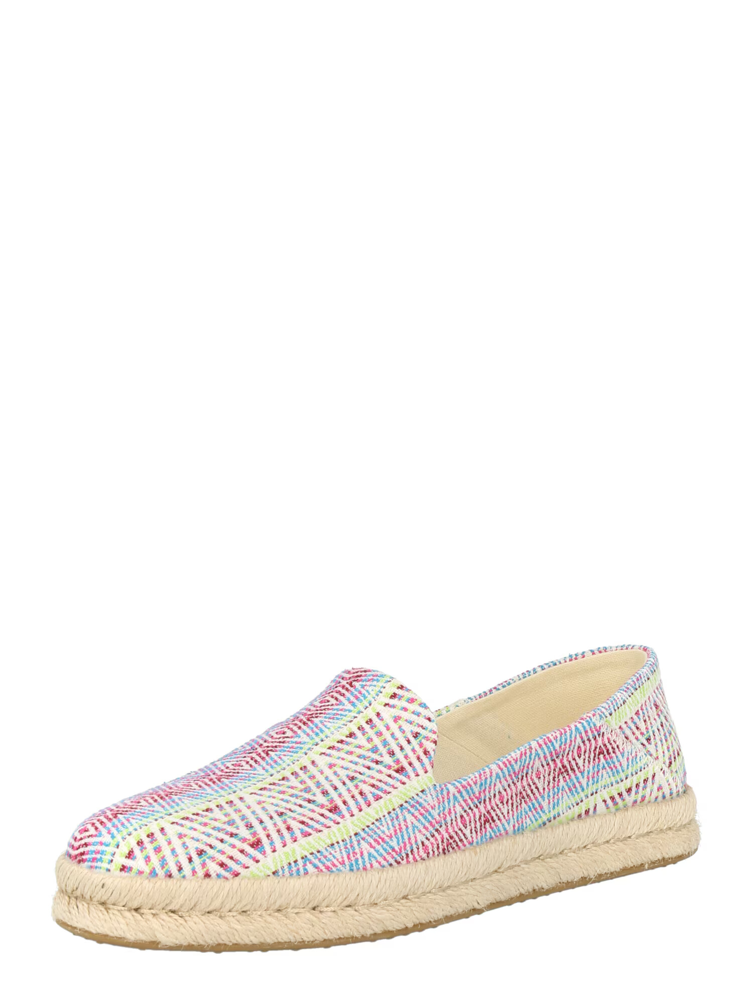 TOMS Espadrile 'Santiago' albastru / verde / roz / alb - Pled.ro