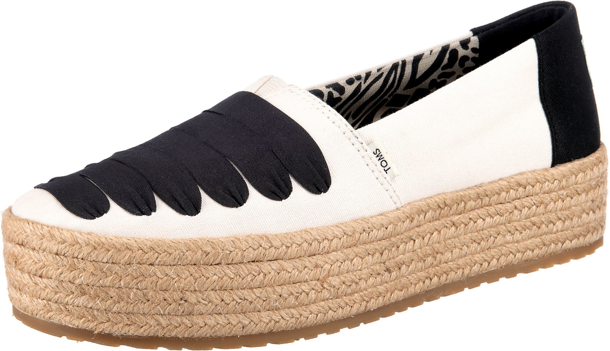 TOMS Espadrile ' Valencia' crem / negru - Pled.ro