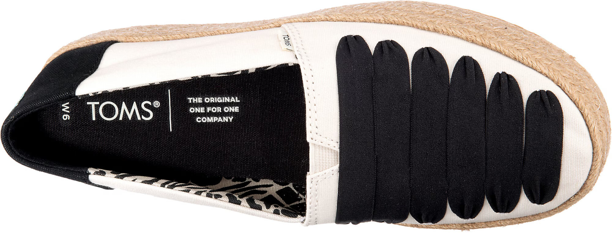 TOMS Espadrile ' Valencia' crem / negru - Pled.ro