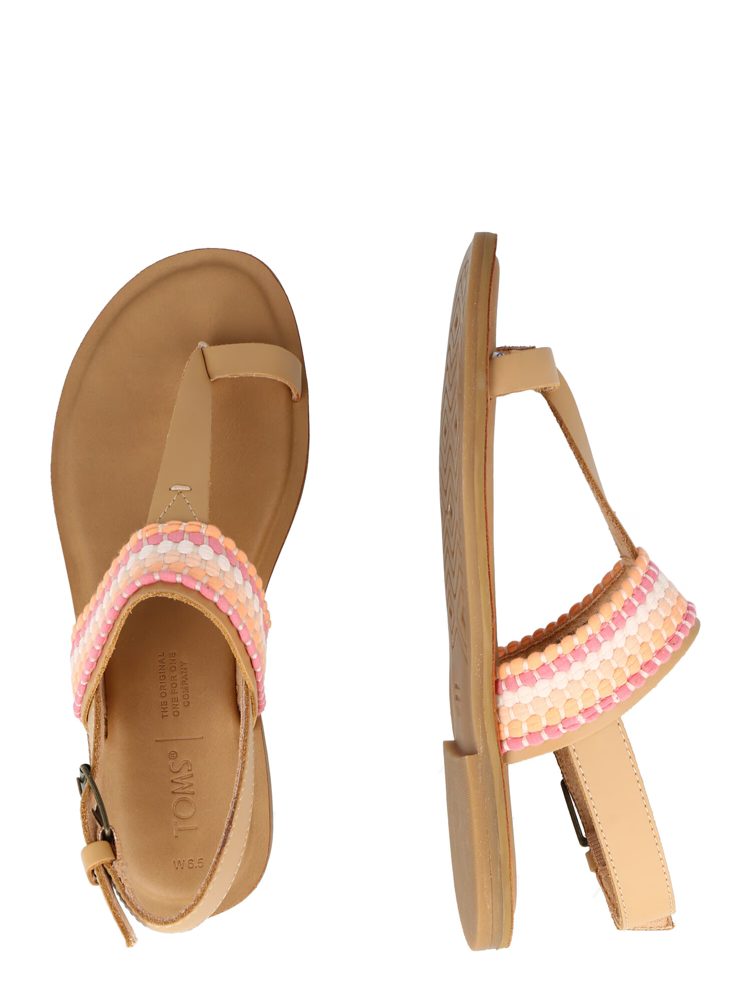 TOMS Flip-flops 'BREE' galben miere / portocaliu somon / portocaliu pastel / roz - Pled.ro