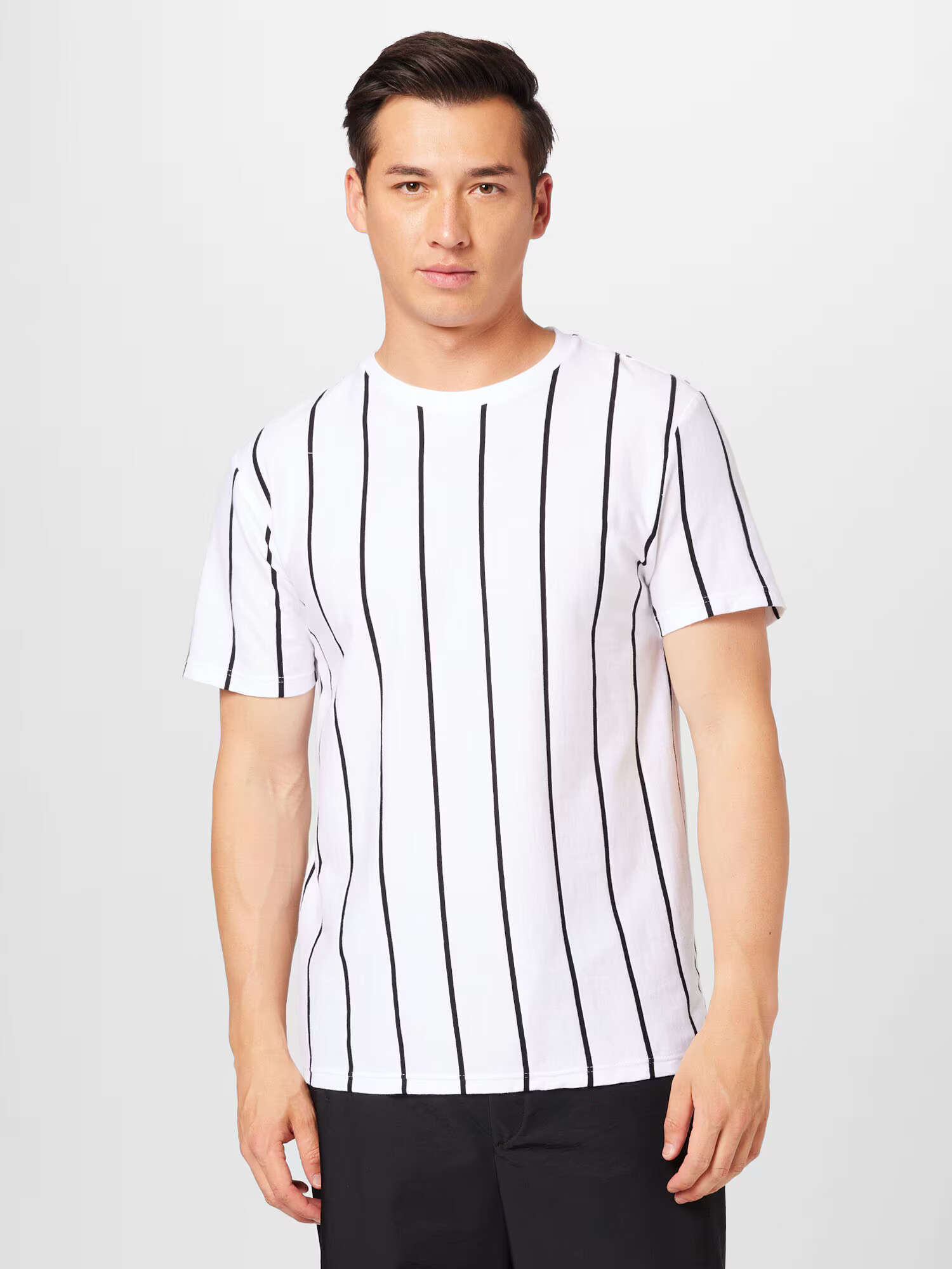 TOPMAN Tricou negru / alb - Pled.ro