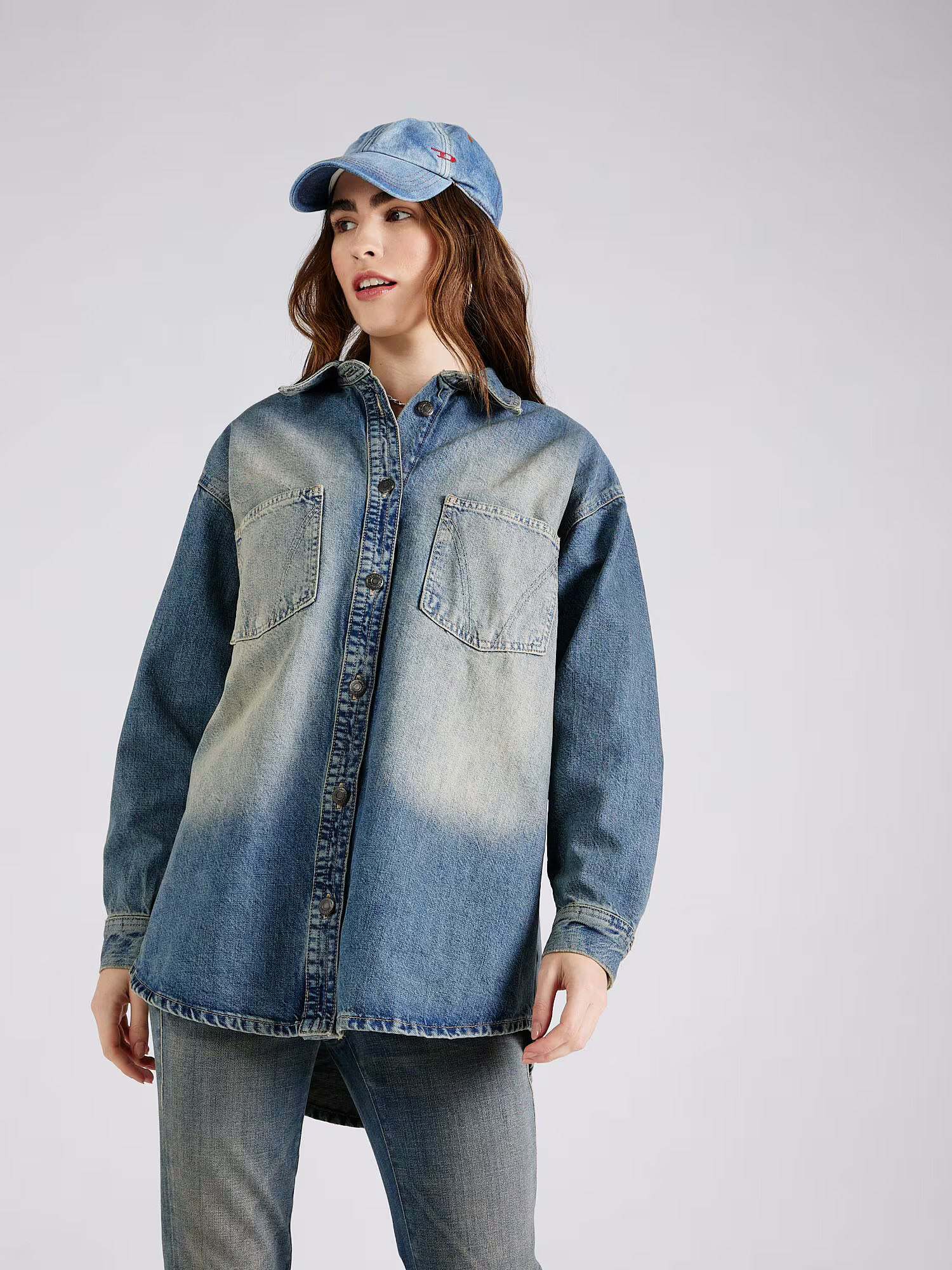 TOPSHOP Bluză albastru denim - Pled.ro